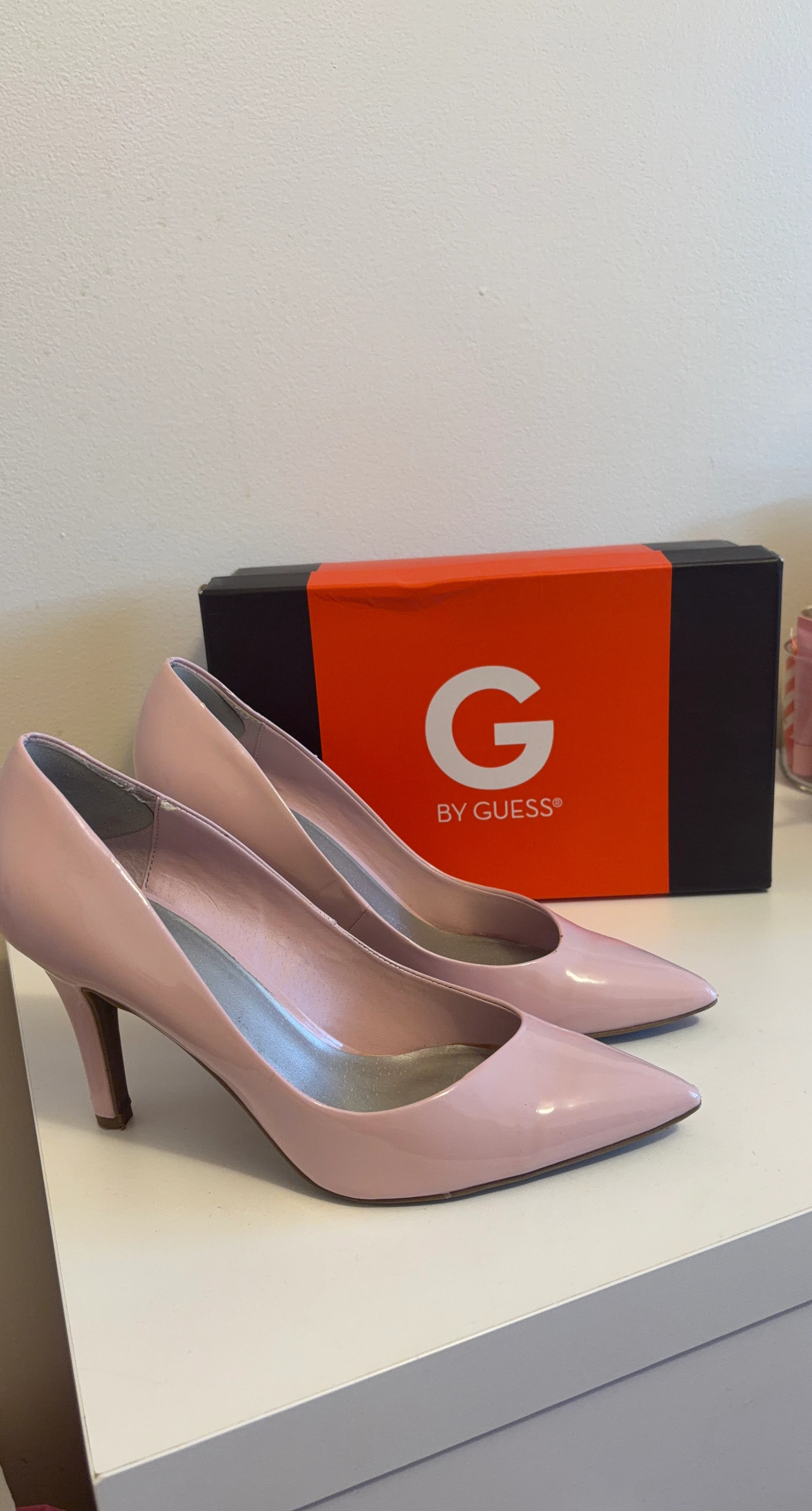 Guess Pink Patent Leather Heels