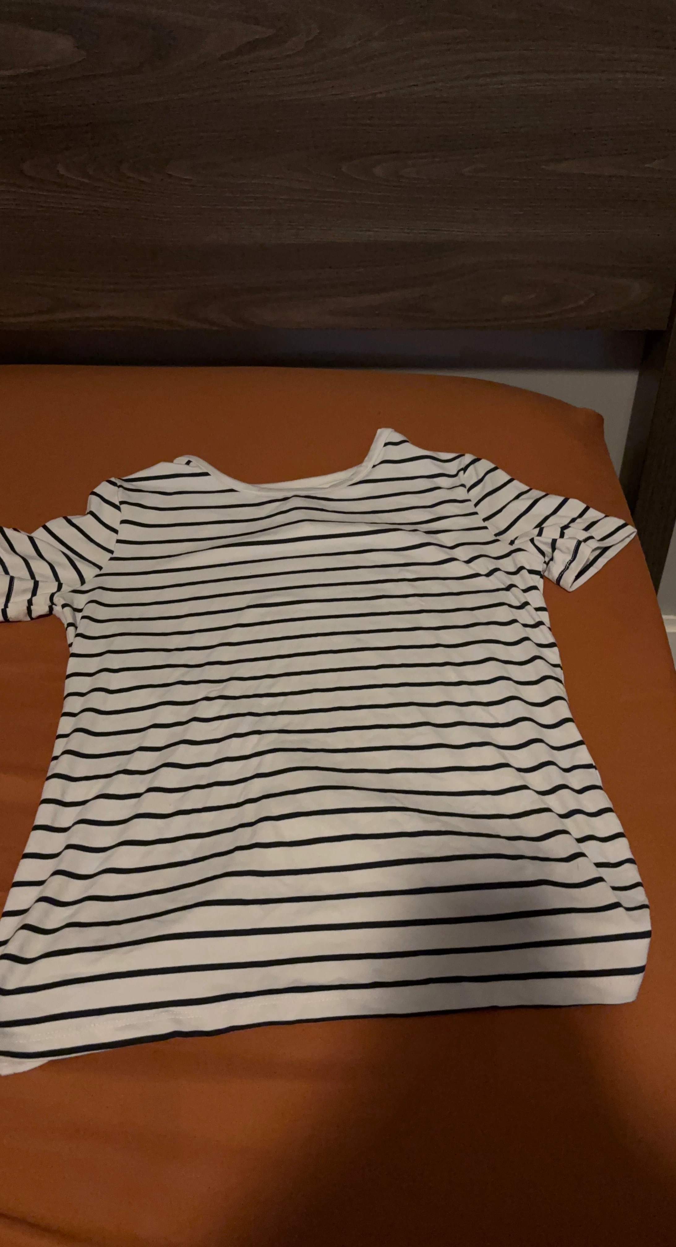 White and Black Striped T-Shirt
