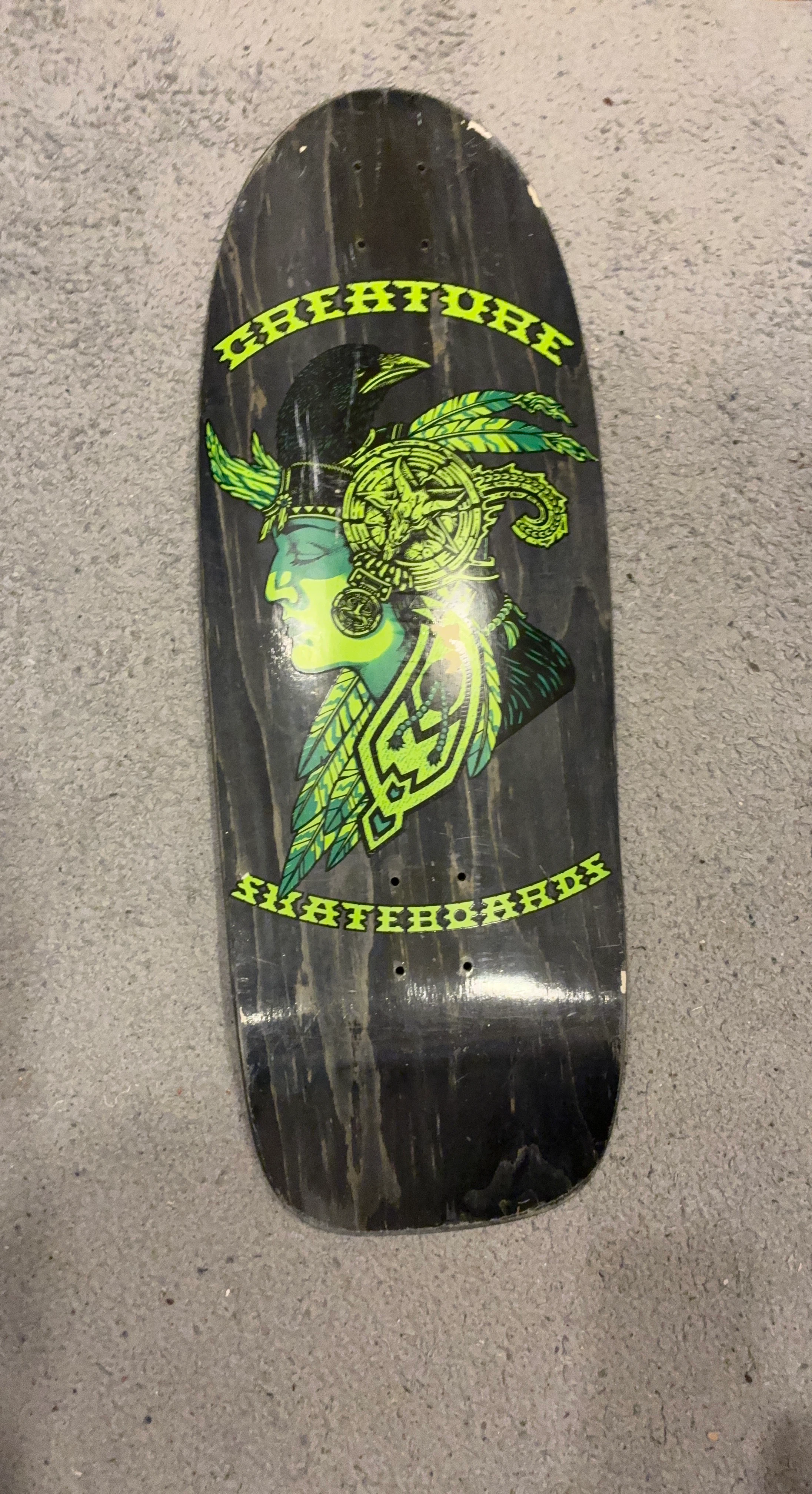 Creature Skateboard Deck with custom grip tape
