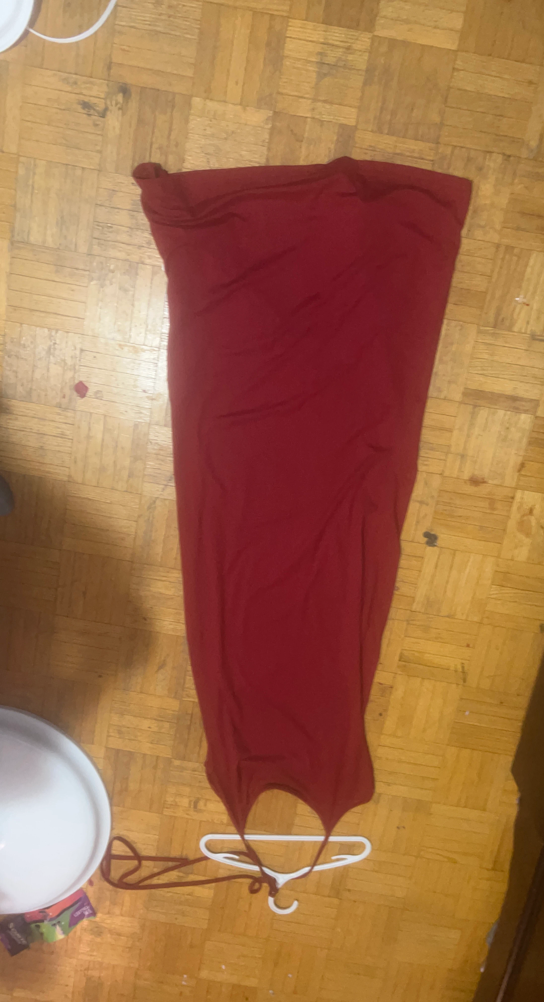 Red Bodycon Dress with Straps
