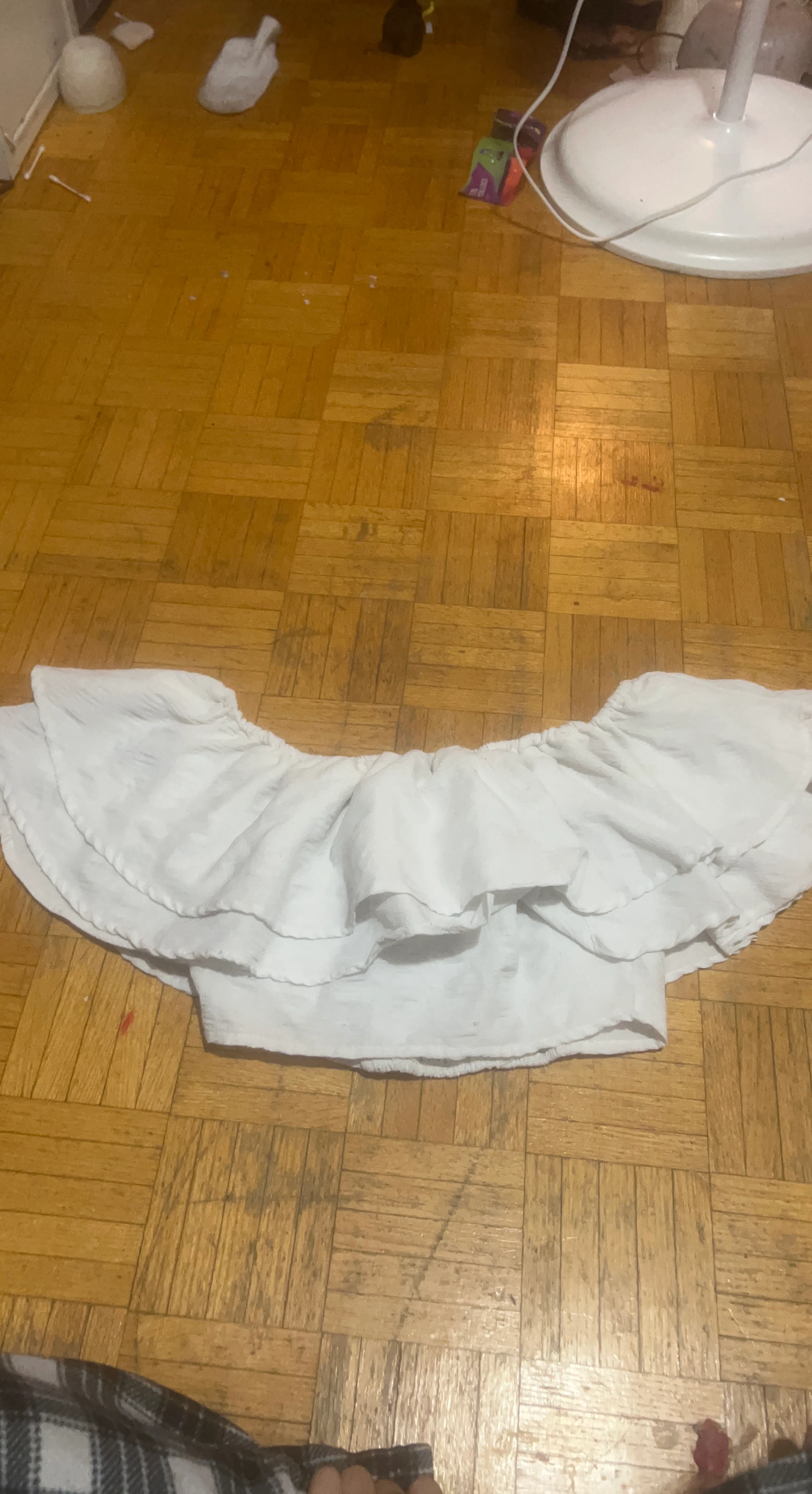 White Ruffled Off-the-Shoulder Top - Forever 21 Size M