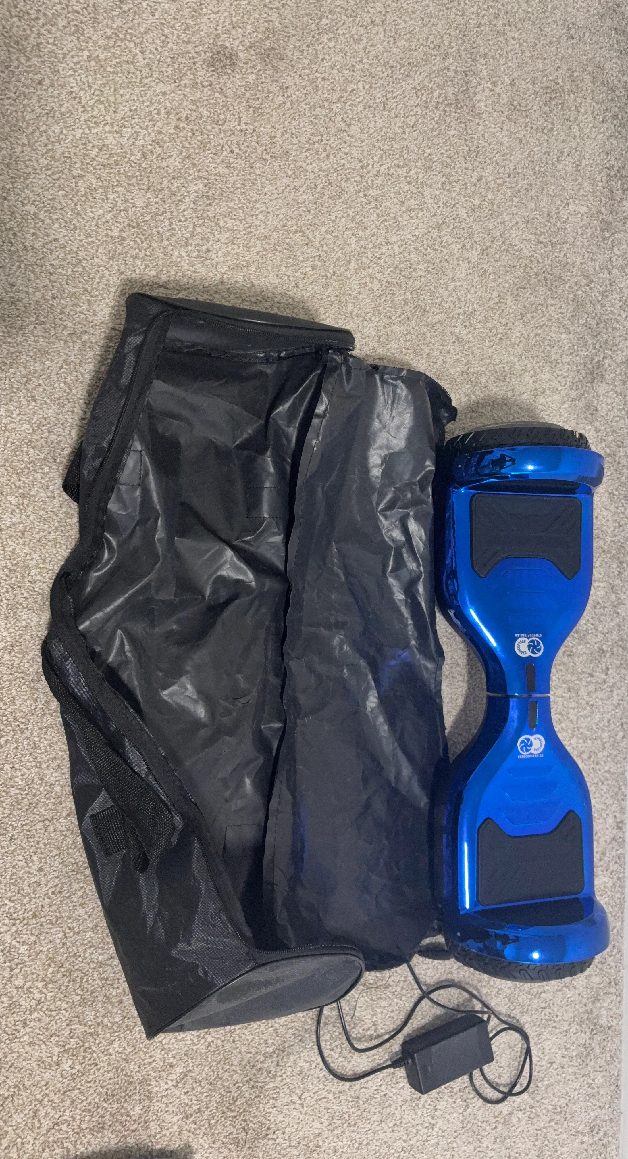 Blue Gyroscope Hoverboard with Carry Bag and Charger
