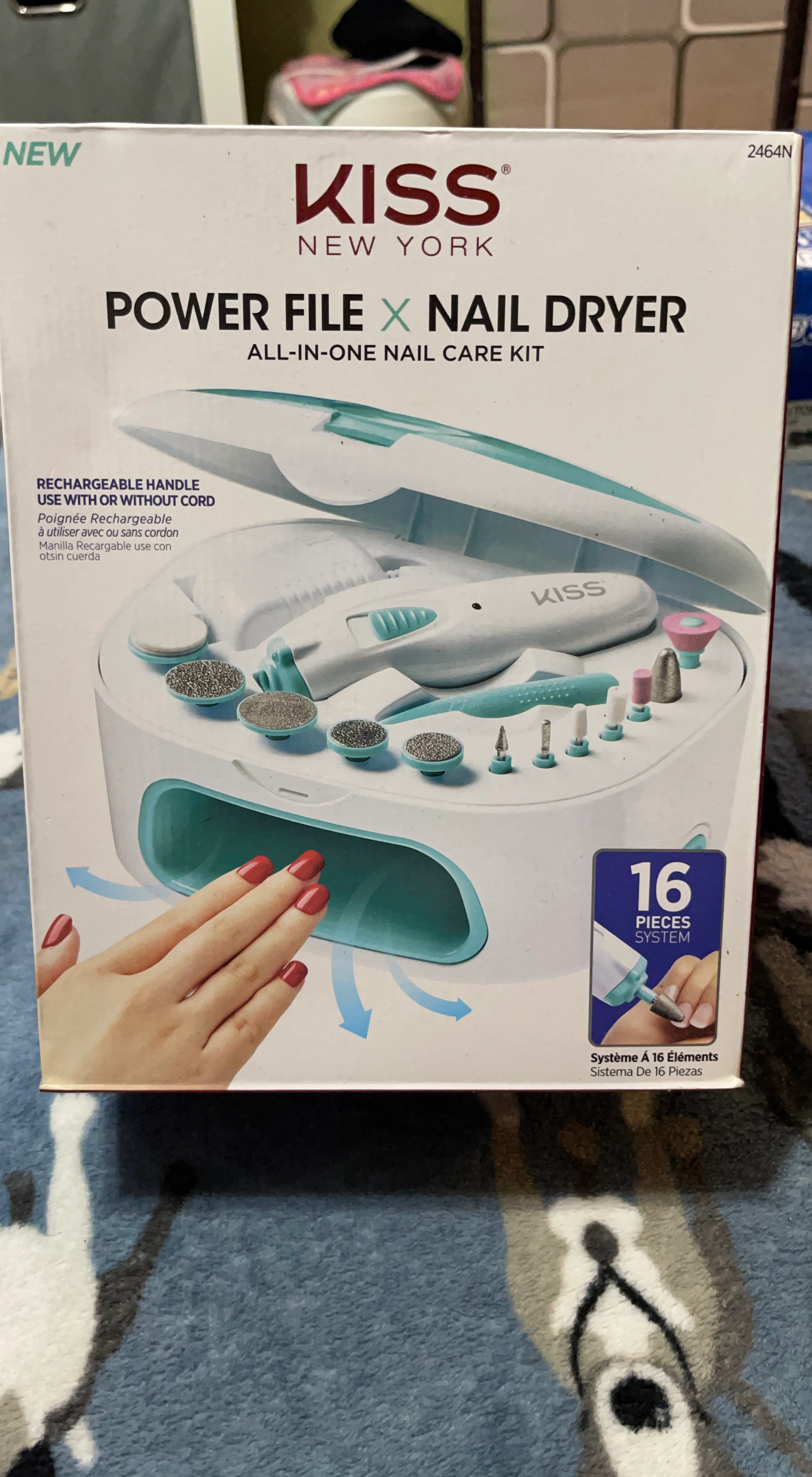 KISS New York Power File X Nail Dryer All-in-One Nail Care Kit