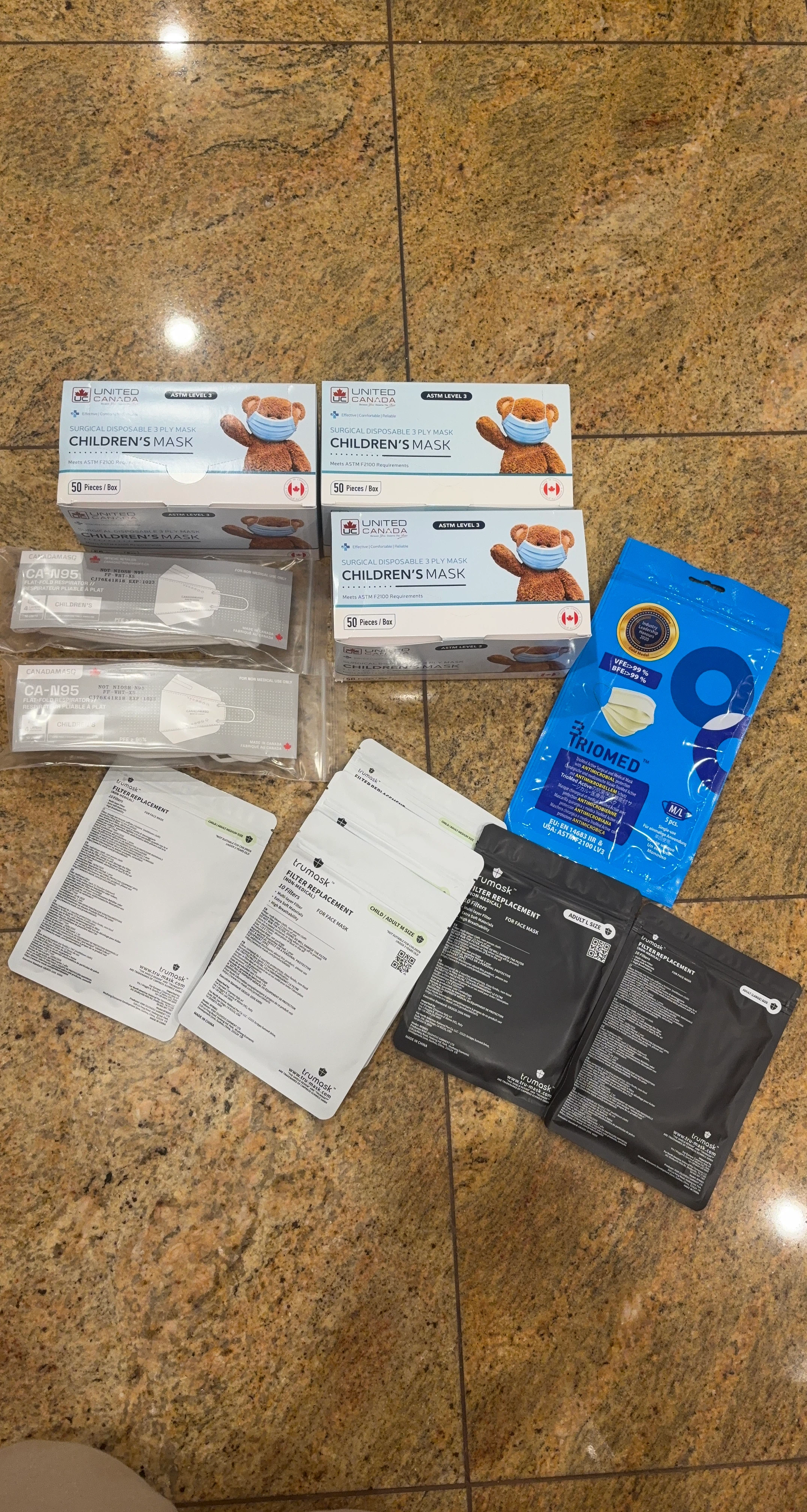 United Canada Children's Surgical Masks & TruMask Filters