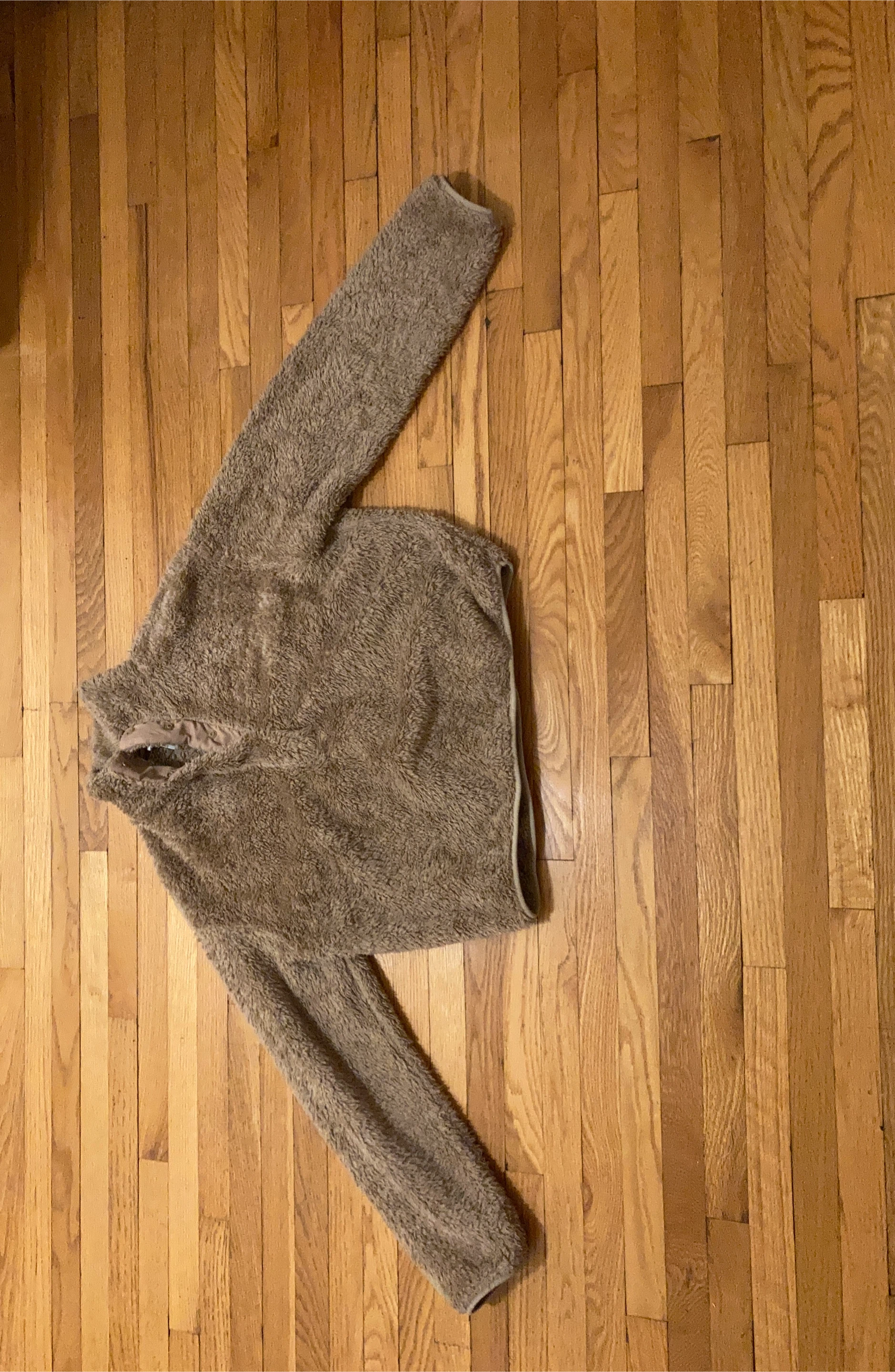 Brown Fuzzy Fleece Pullover