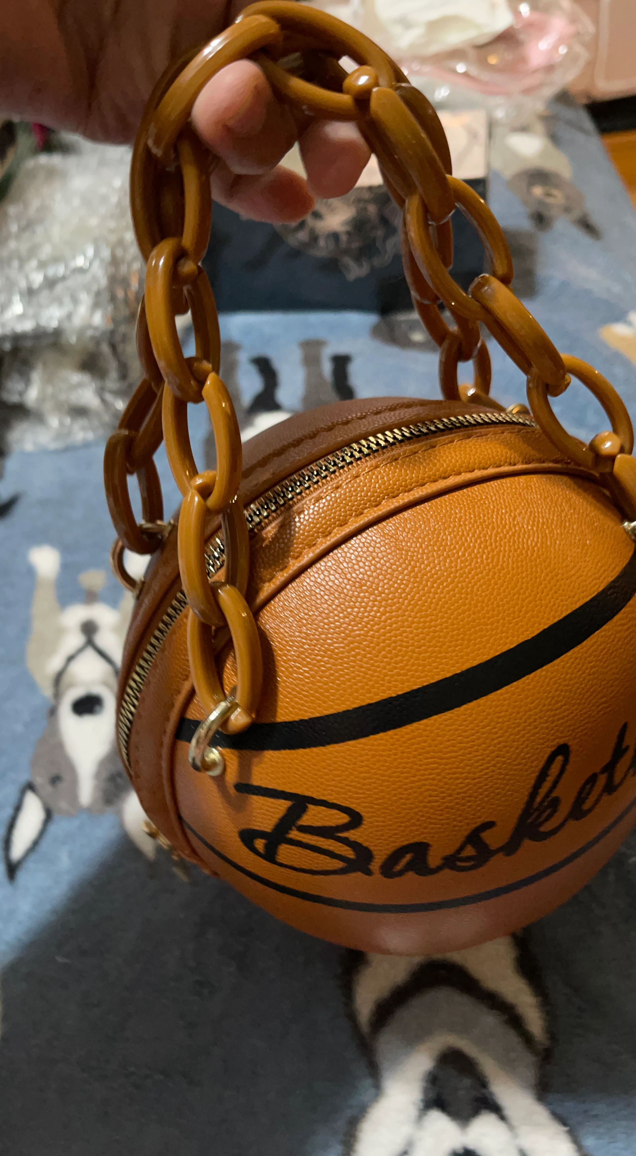 Basketball Purse with Chain Strap