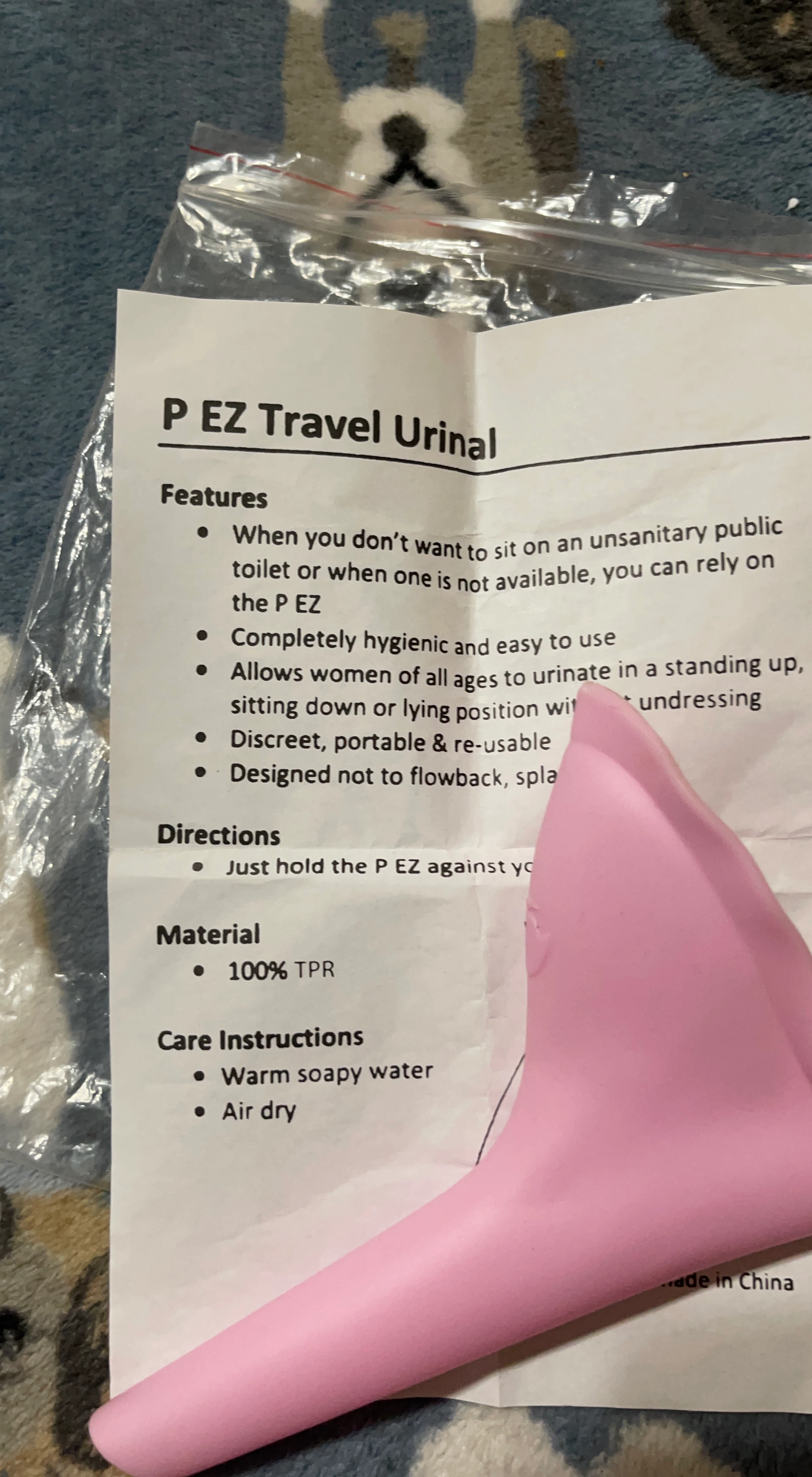 P EZ Travel Urinal - Pink