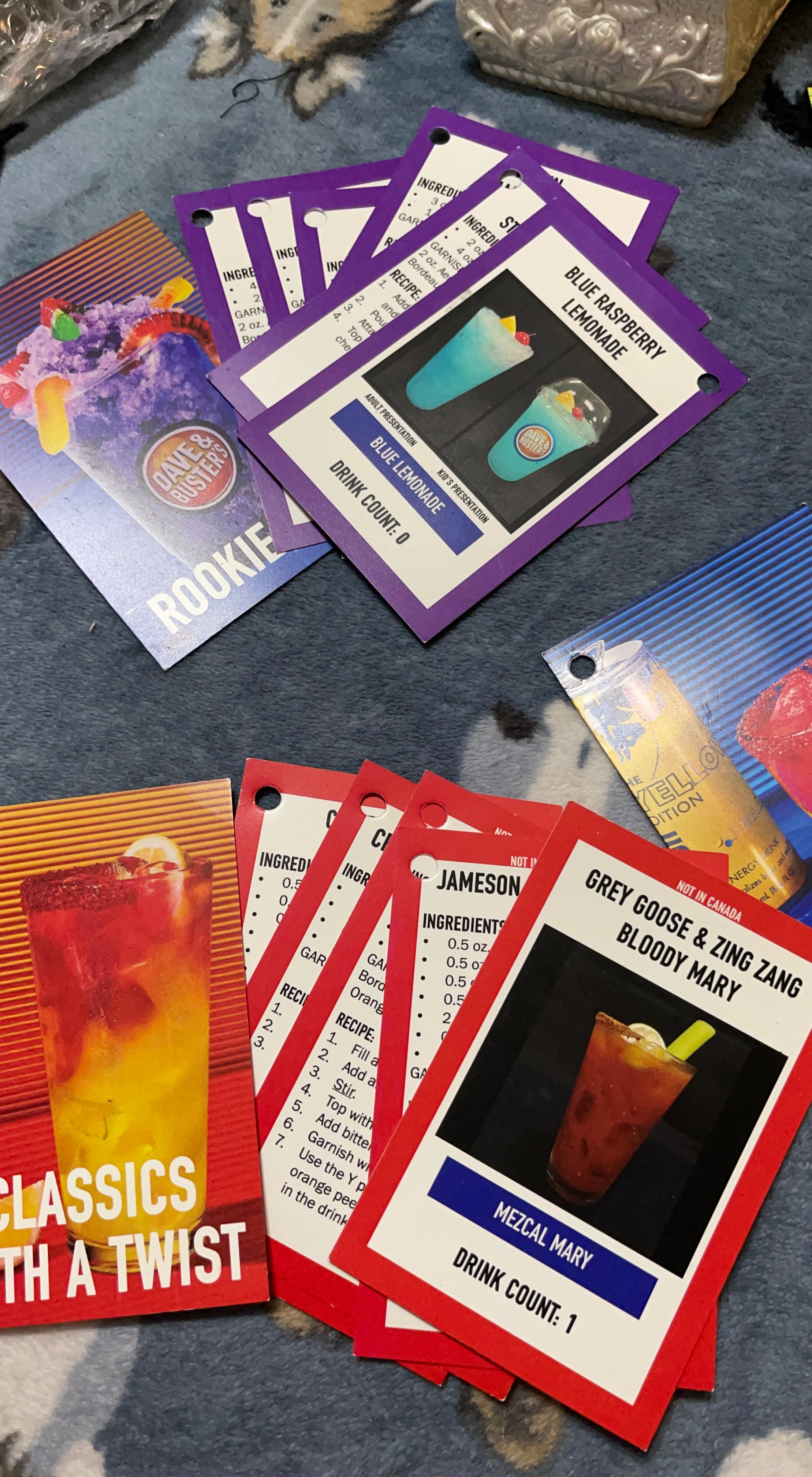 Dave & Buster's Recipe Cards - photo 2