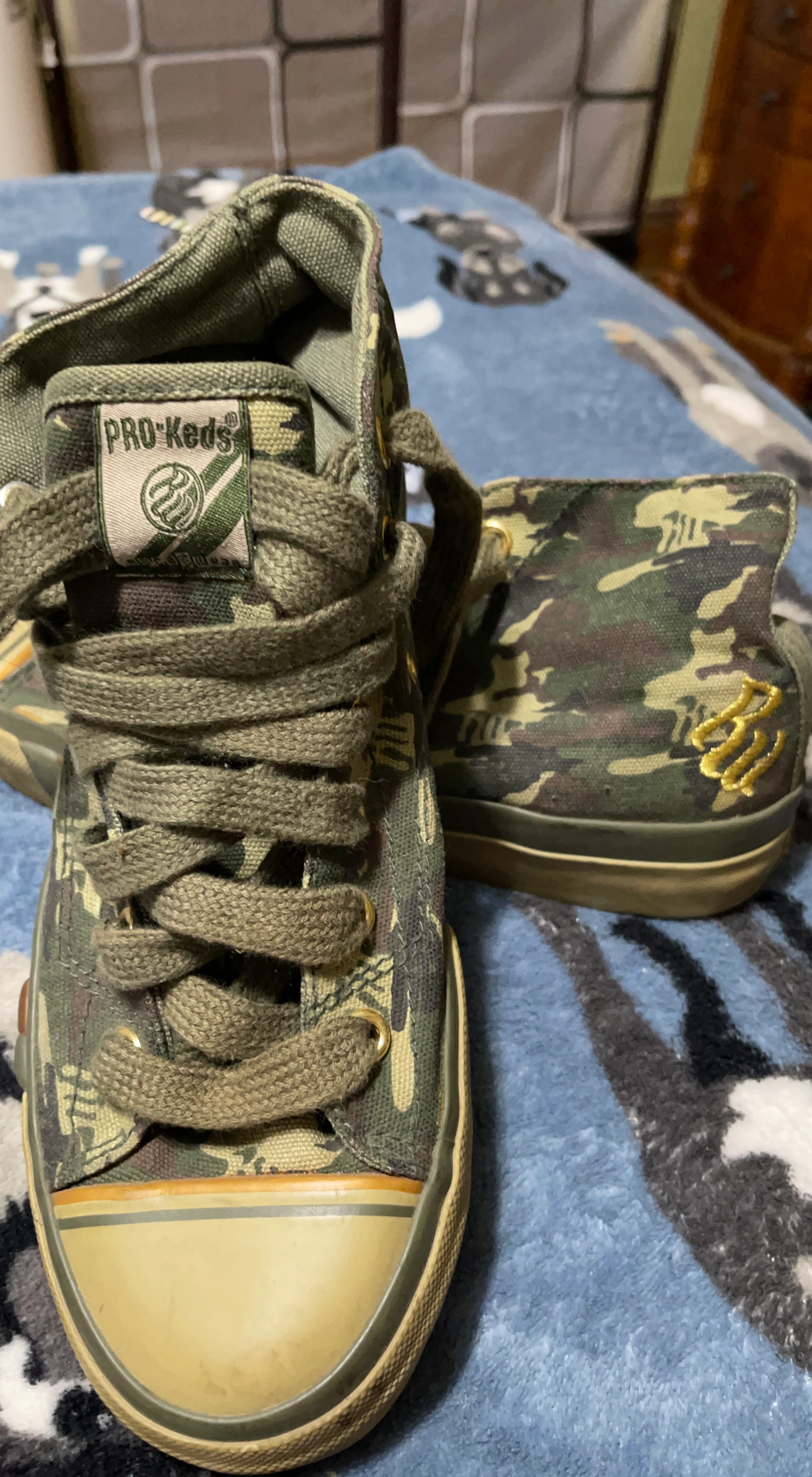 PRO-Keds Camouflage Canvas High-Top Sneakers