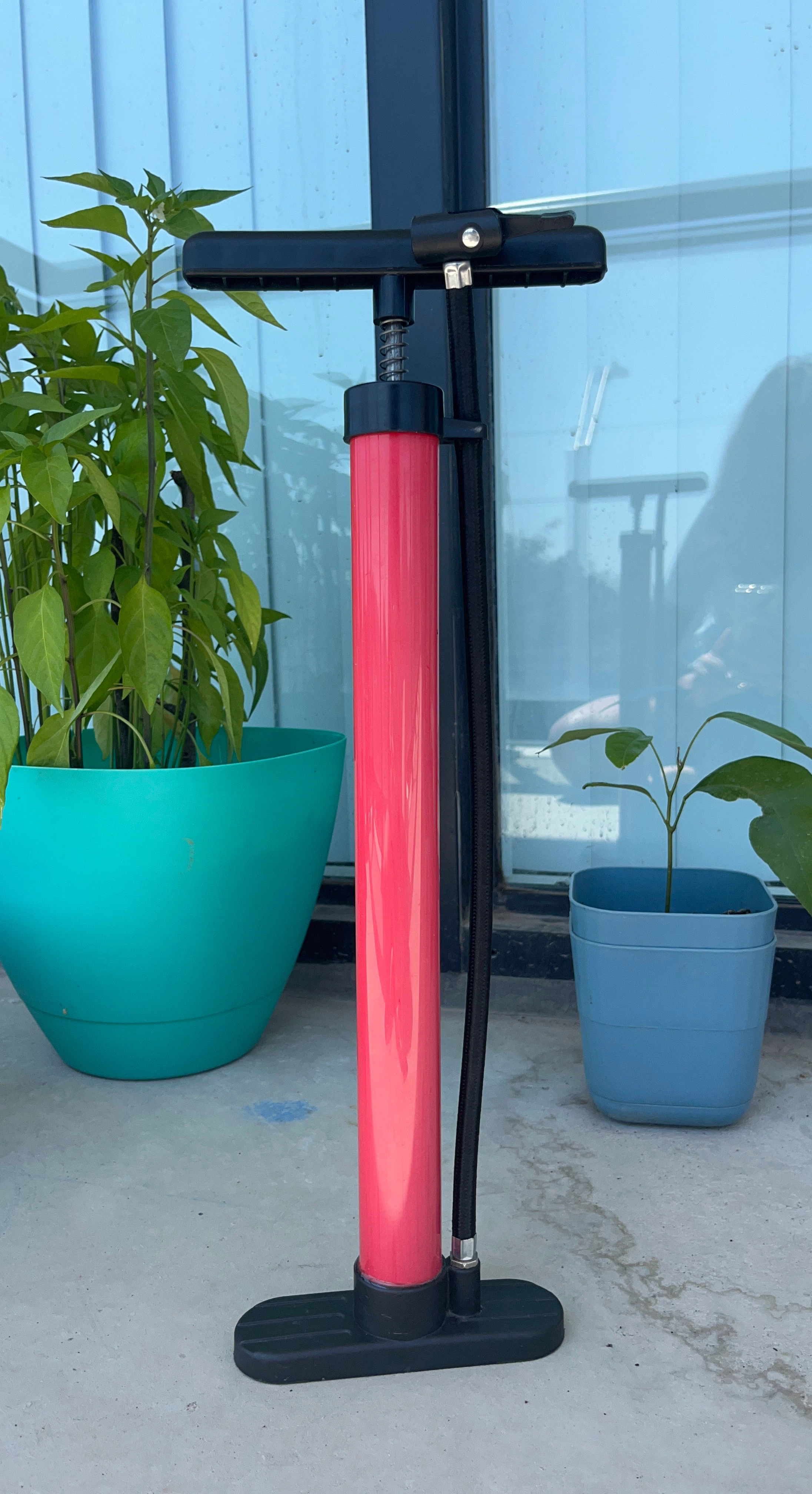 Red Manual Bicycle Pump
