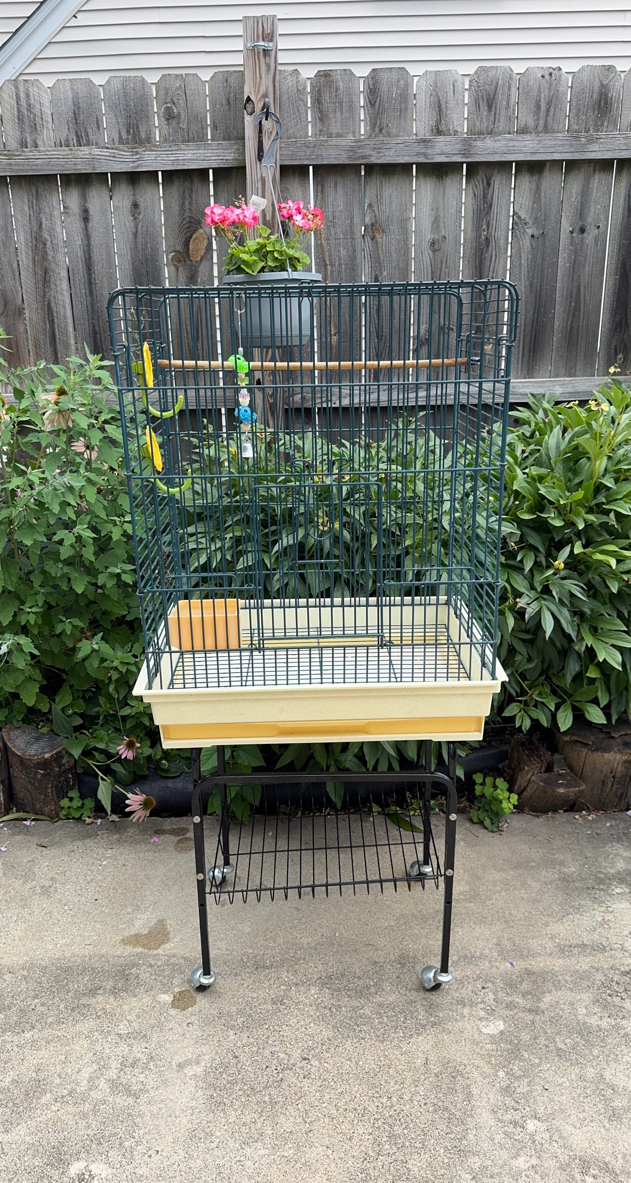 Bird Cage with Stand and Toys