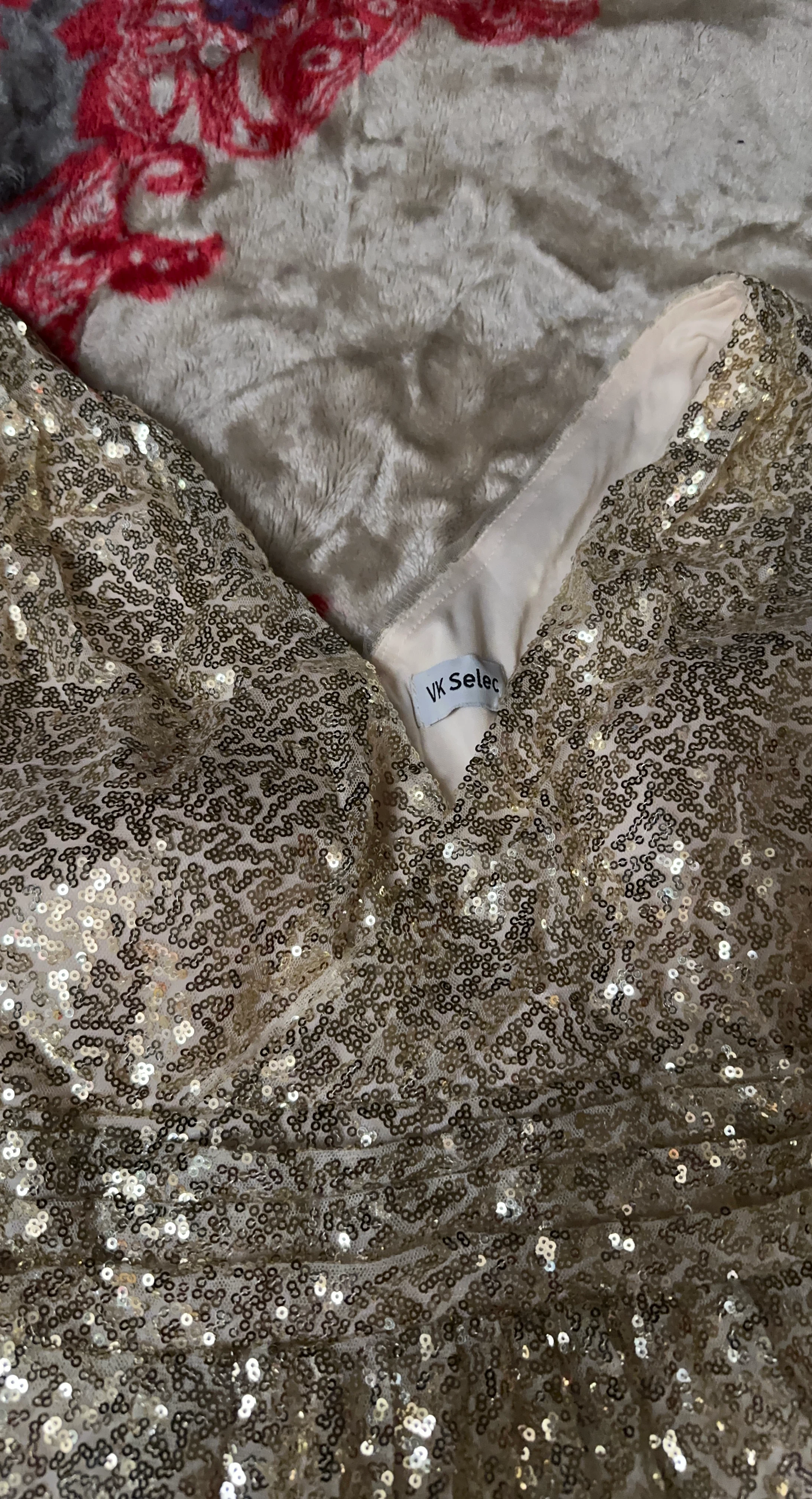 Gold Sequin VK Select Dress