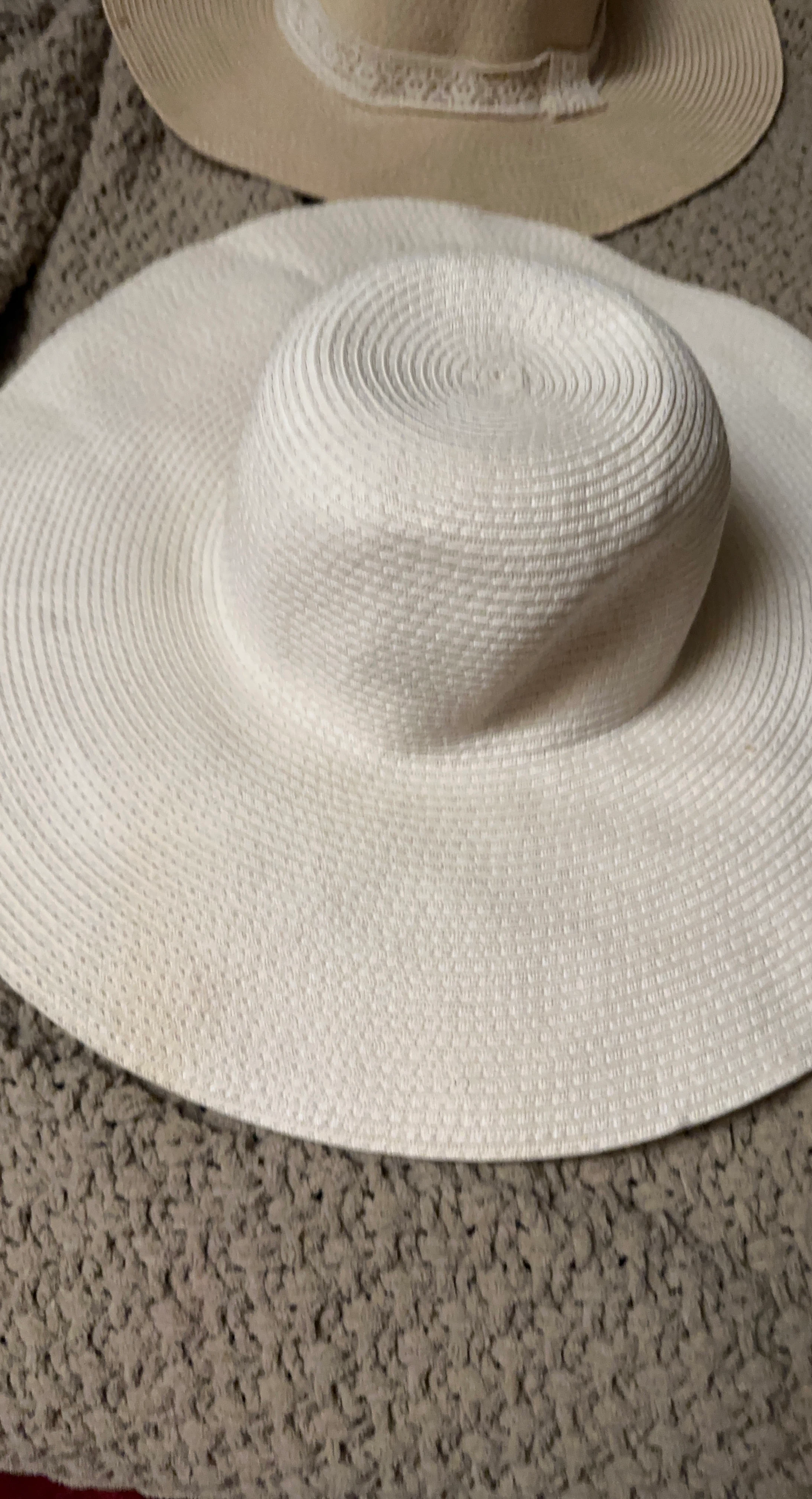 Women's White Wide-Brim Sun Hat