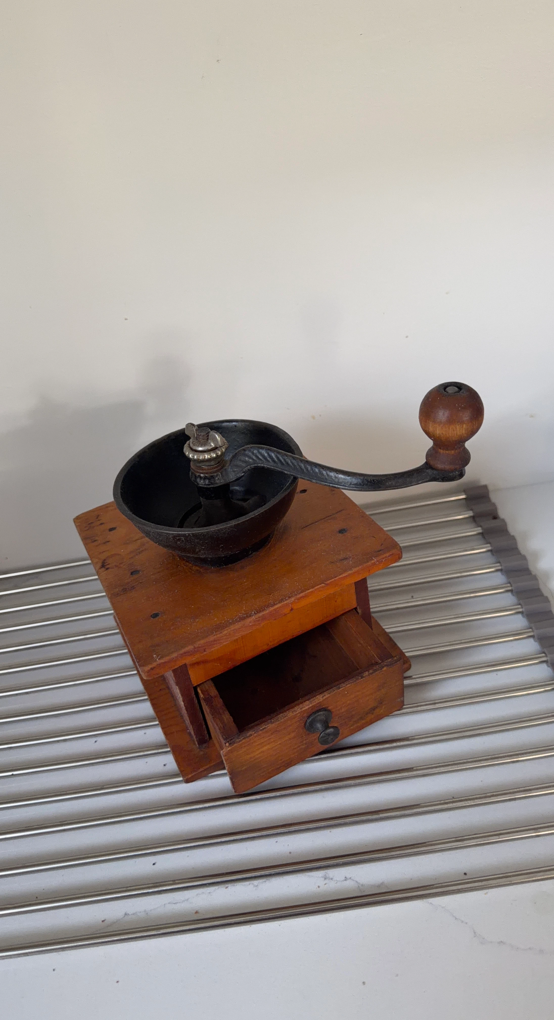 Vintage Wooden seed or bean Grinder
