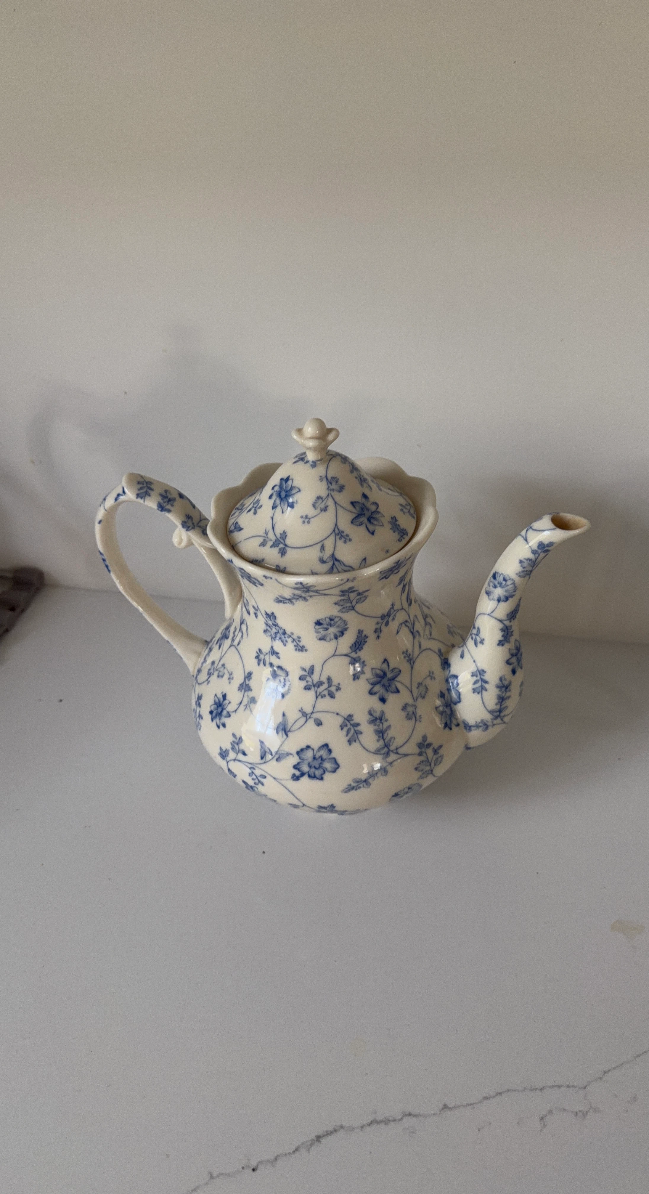 Blue Floral Teapot