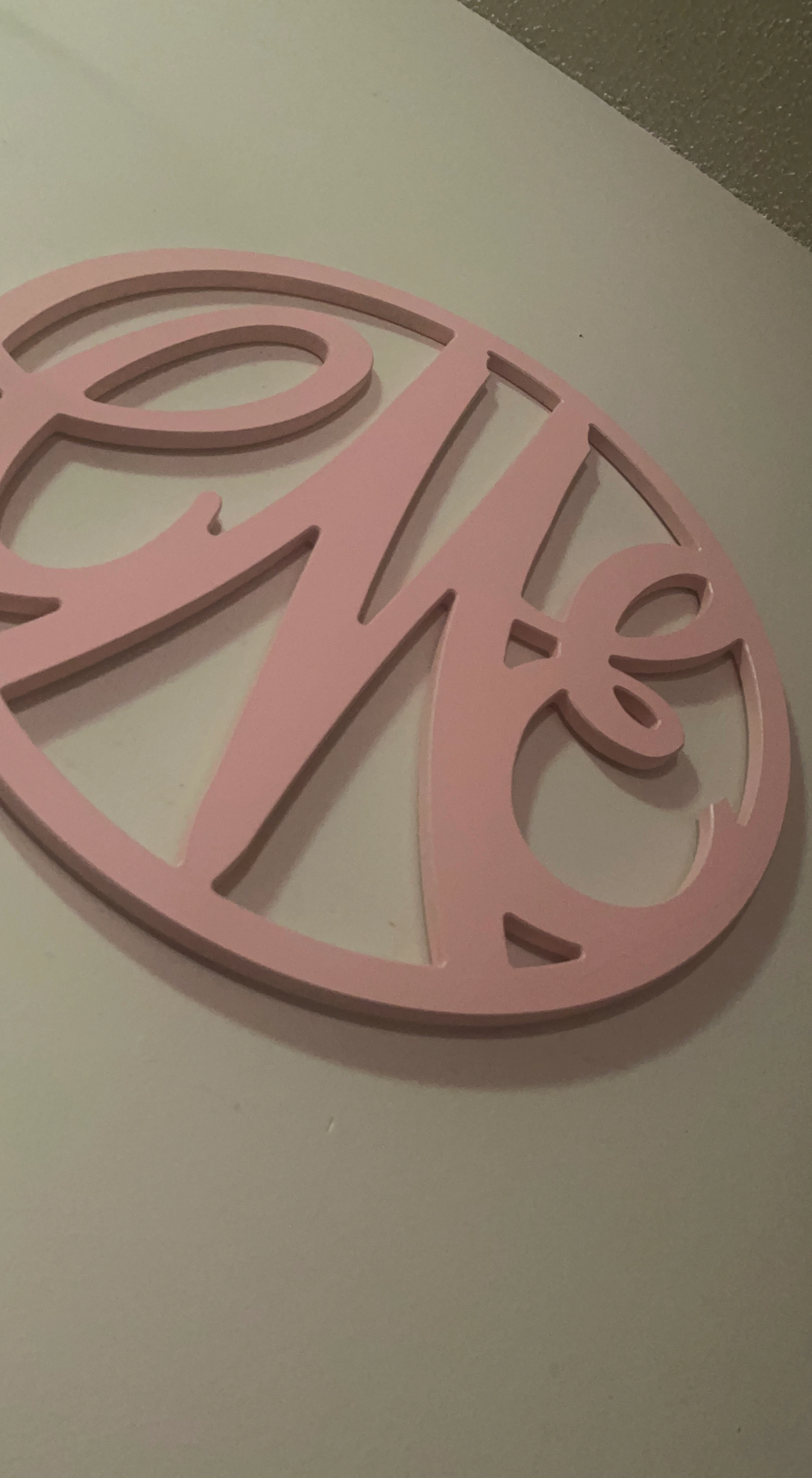Pink Monogram Wall Art