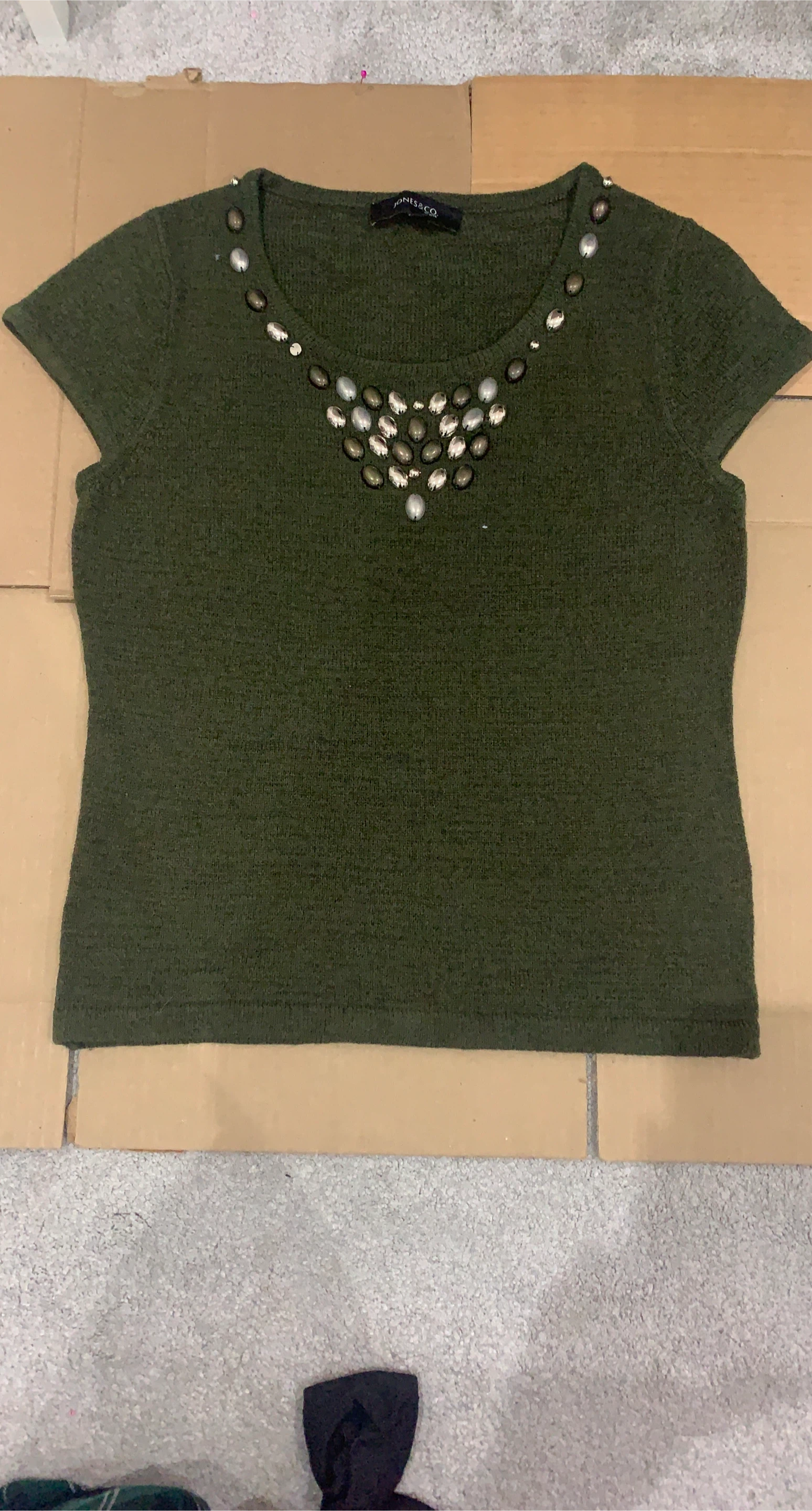 green top with button design