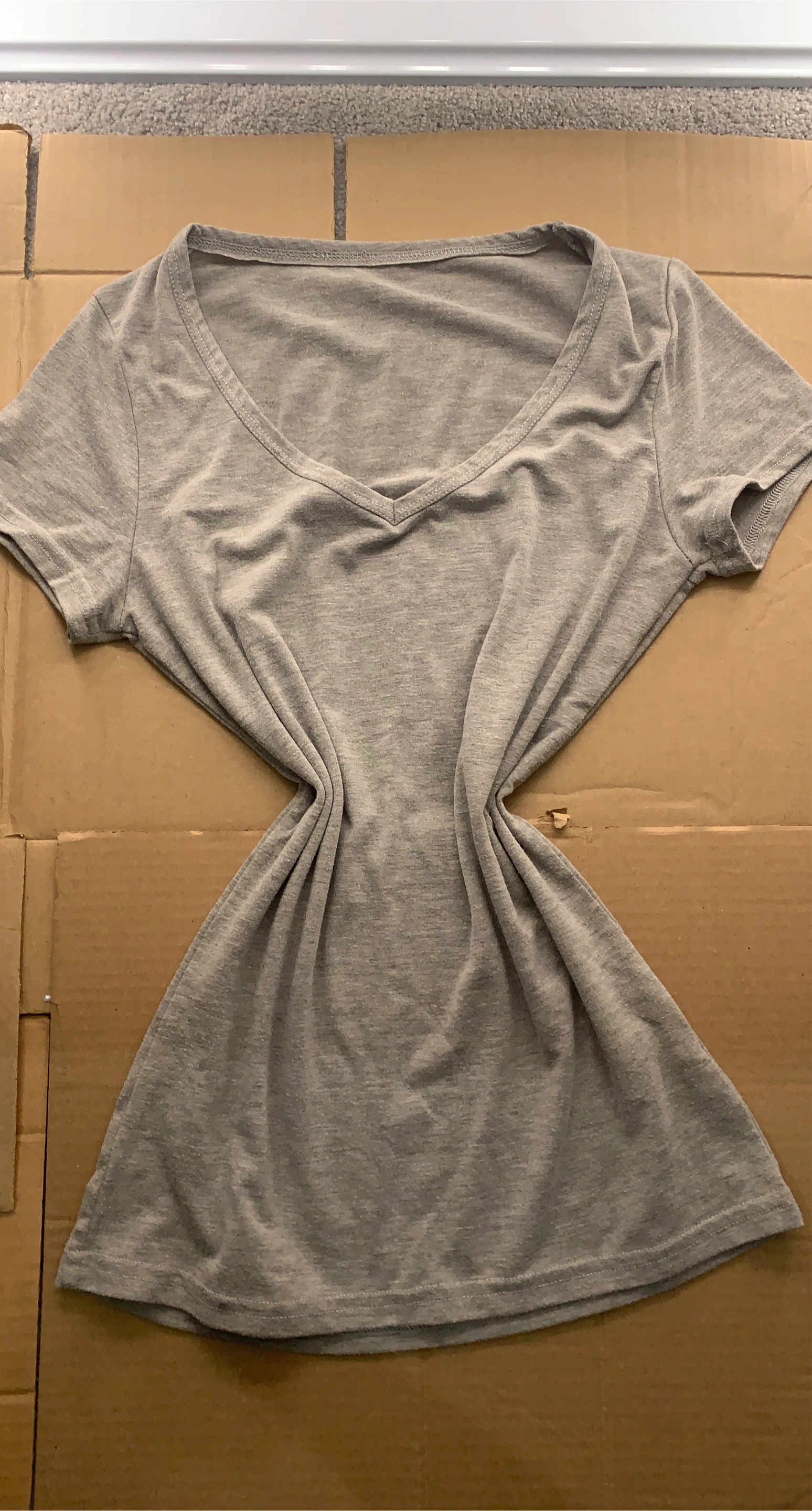 Grey V-Neck T-Shirt
