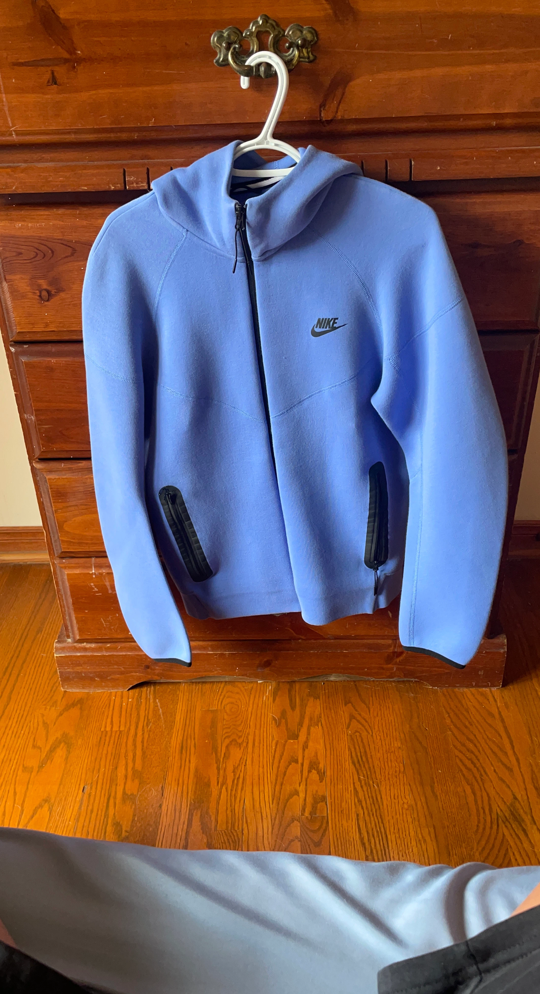 Nike Tech Fleece Full Zip Hoodie - Light Blue