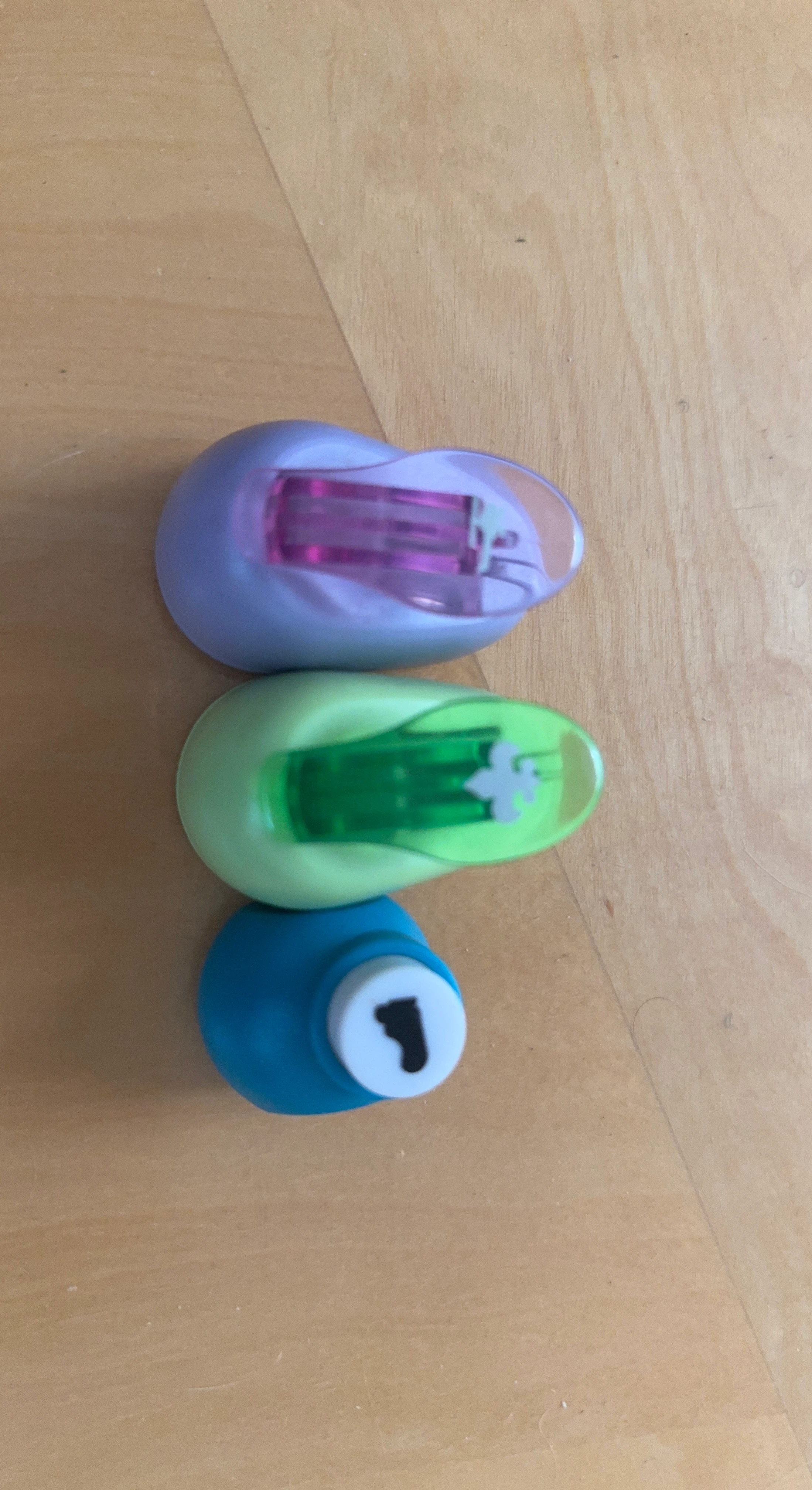 3 Craft Punches - Footprint, Fleur-de-lis, Heart