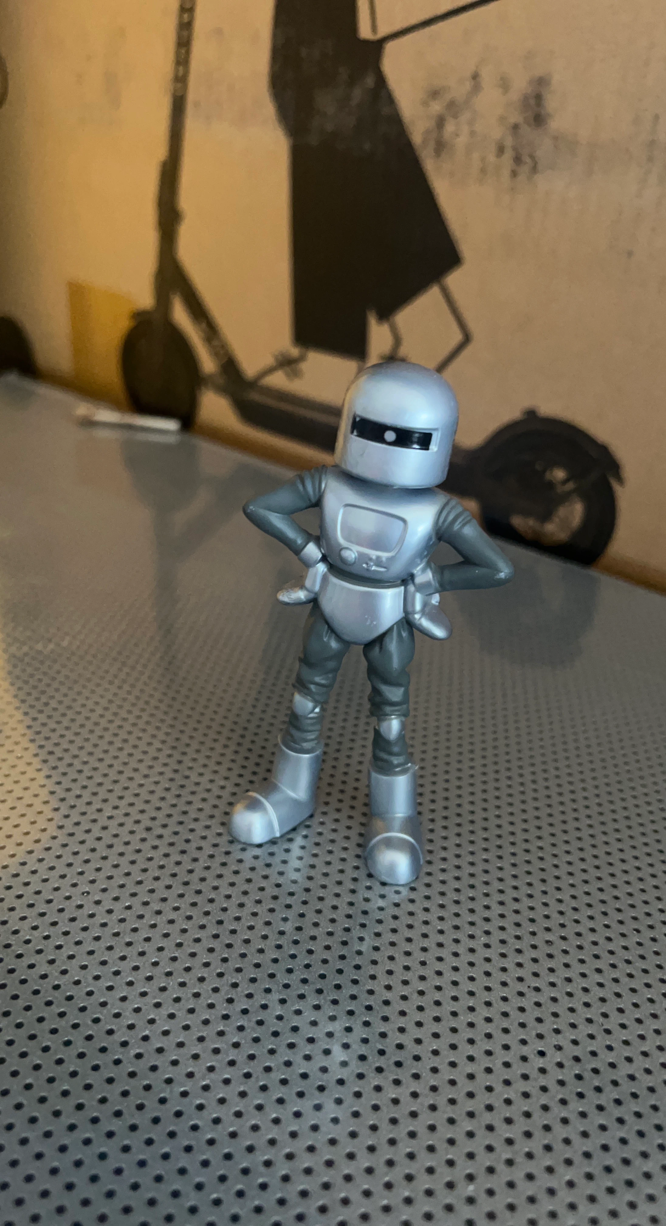 Silver Robot Action Figure Toy