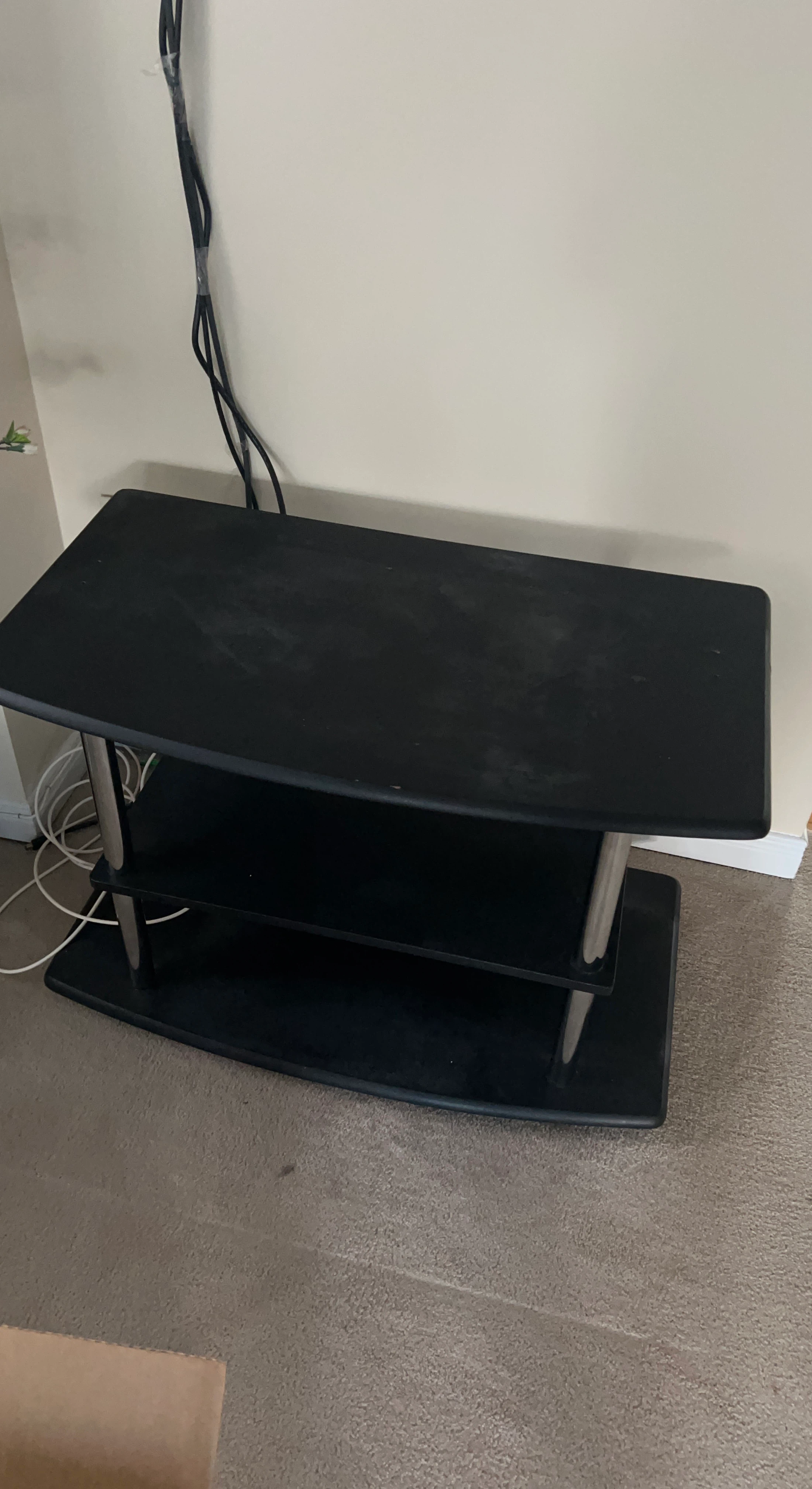 Black 2-Shelf Entertainment Unit