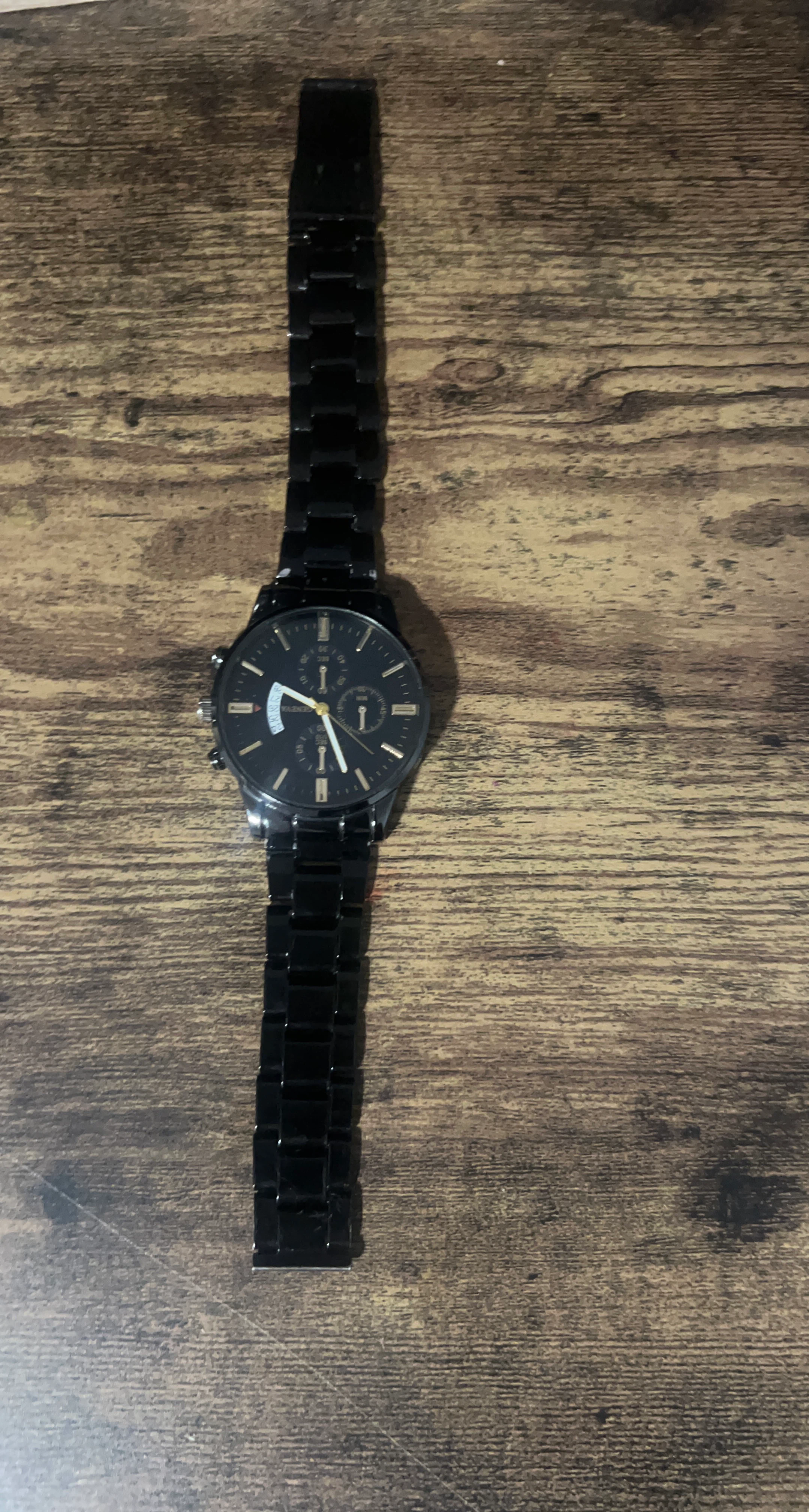 Men's Black Chronograph Watch