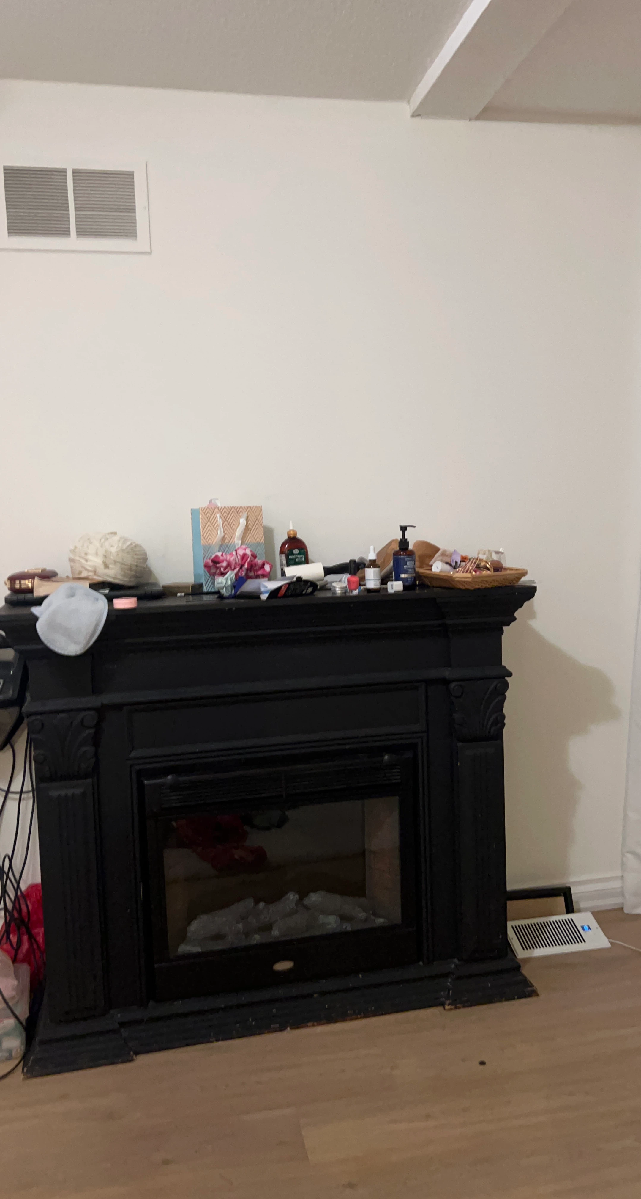 Black Electric Fireplace