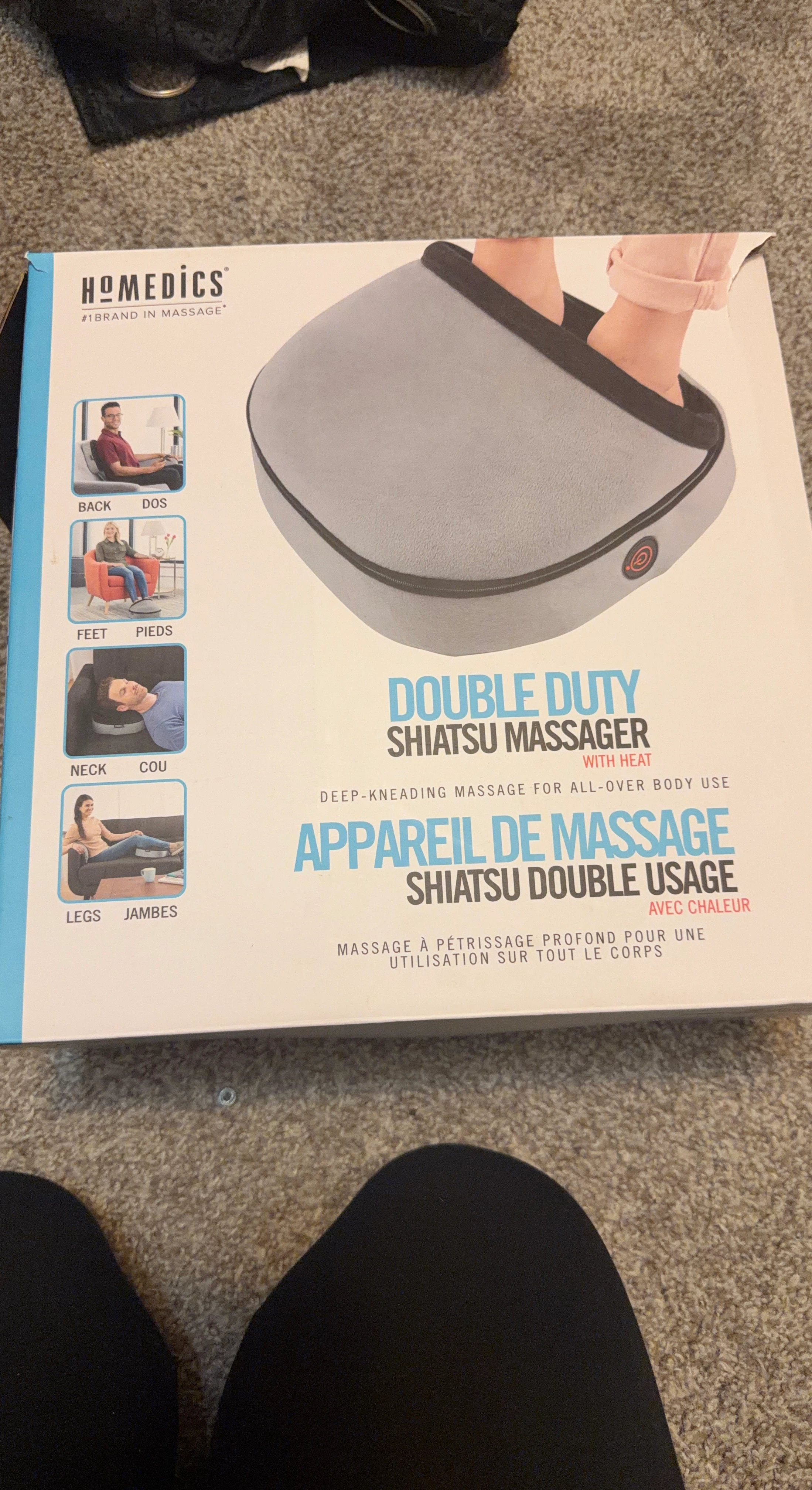 HoMedics Double Duty Shiatsu Massager with Heat