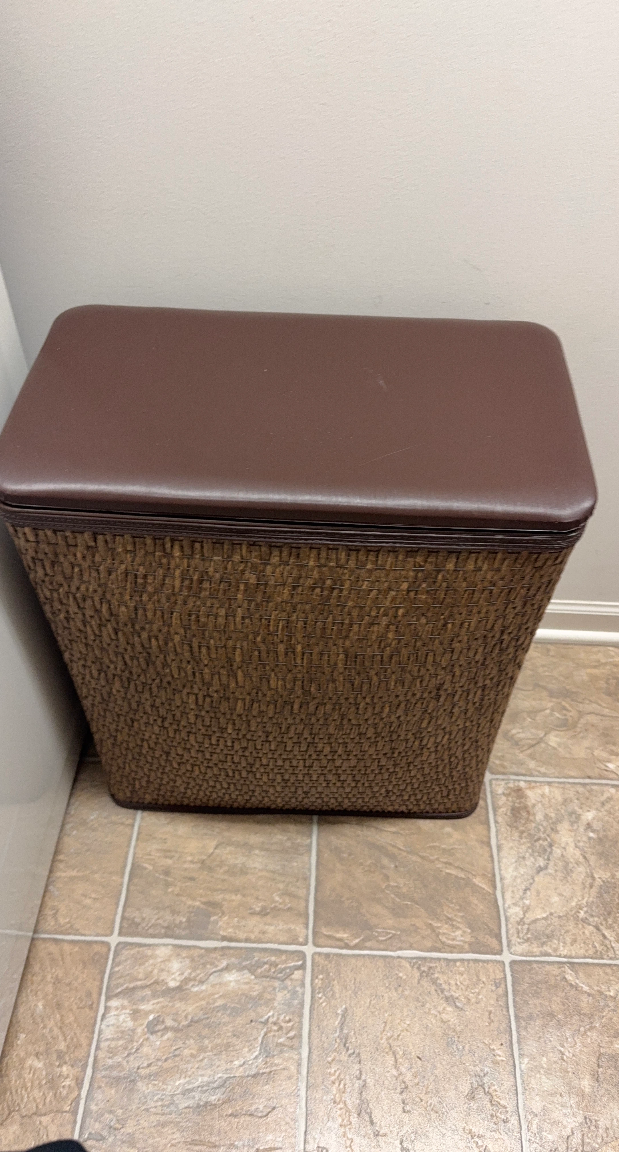 Wicker Hamper with Padded Lid