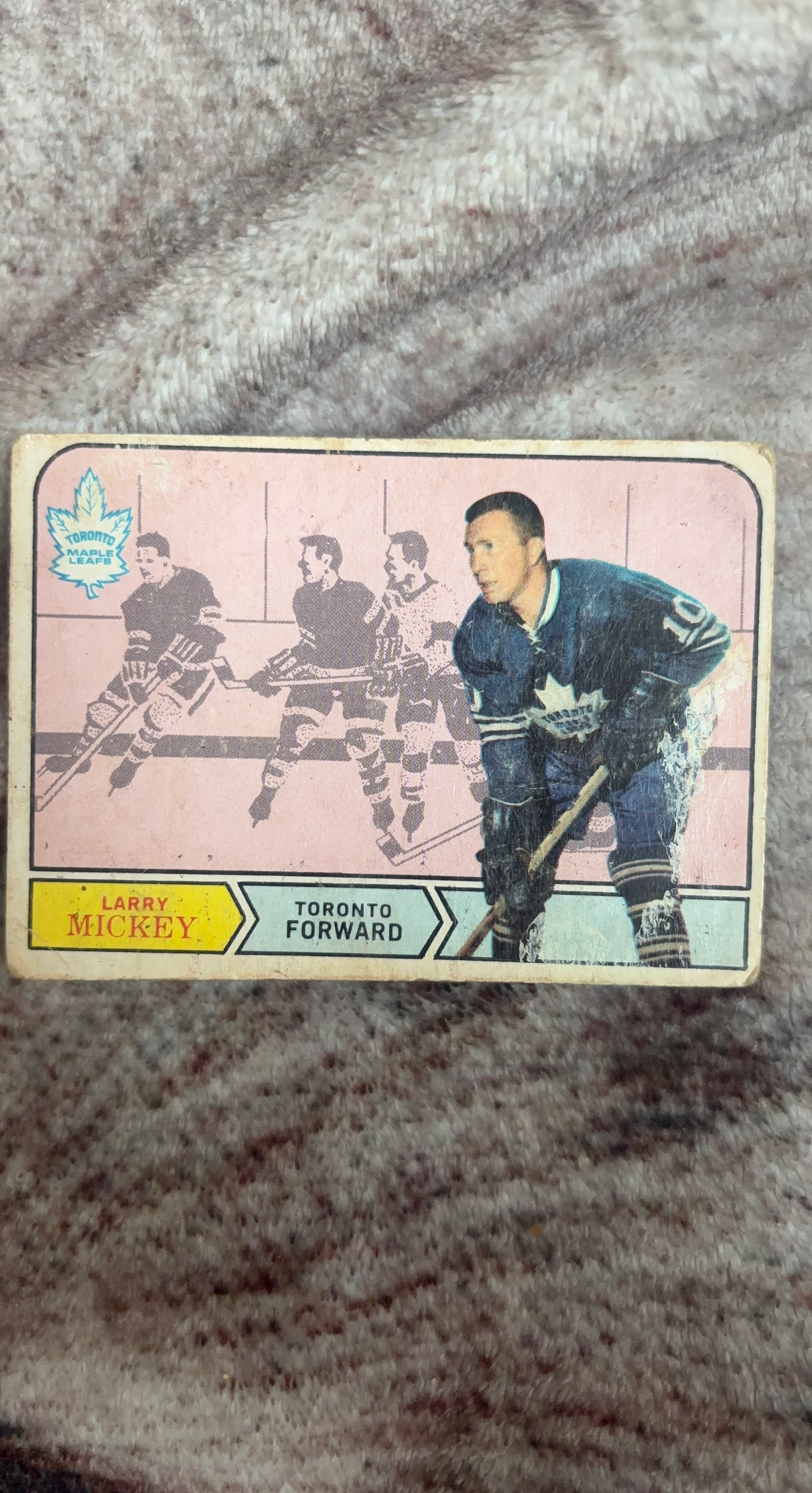 Larry Mickey Toronto Maple Leafs Hockey Card