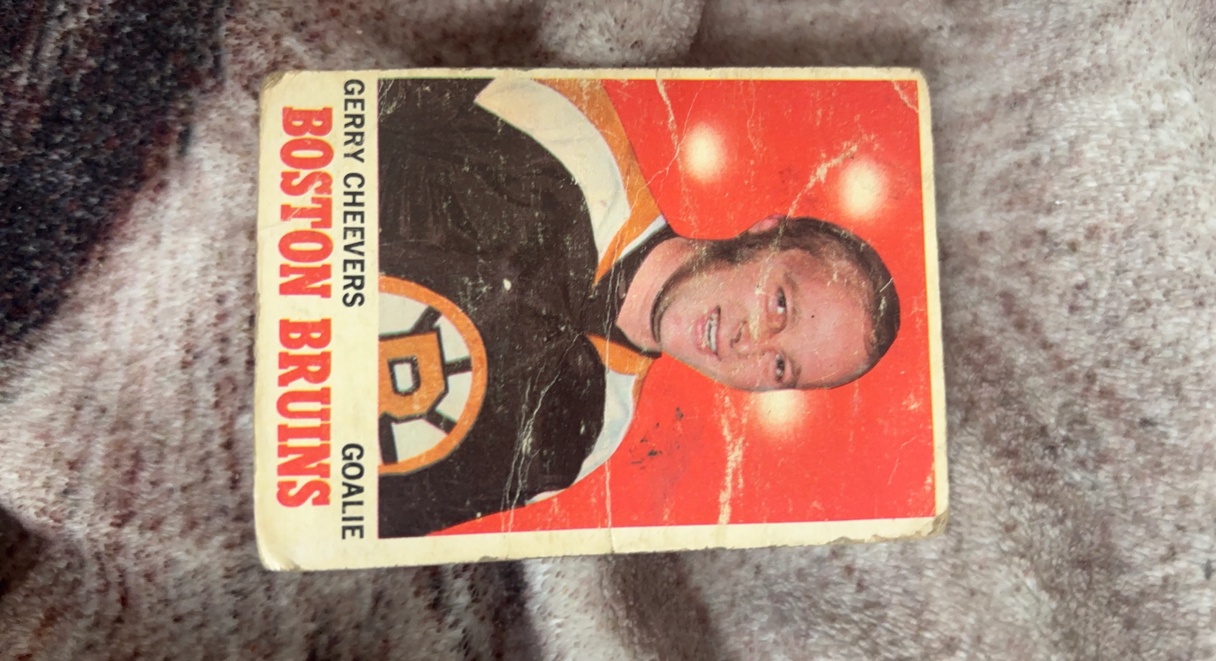 Gerry Cheevers Boston Bruins Goalie Hockey Card