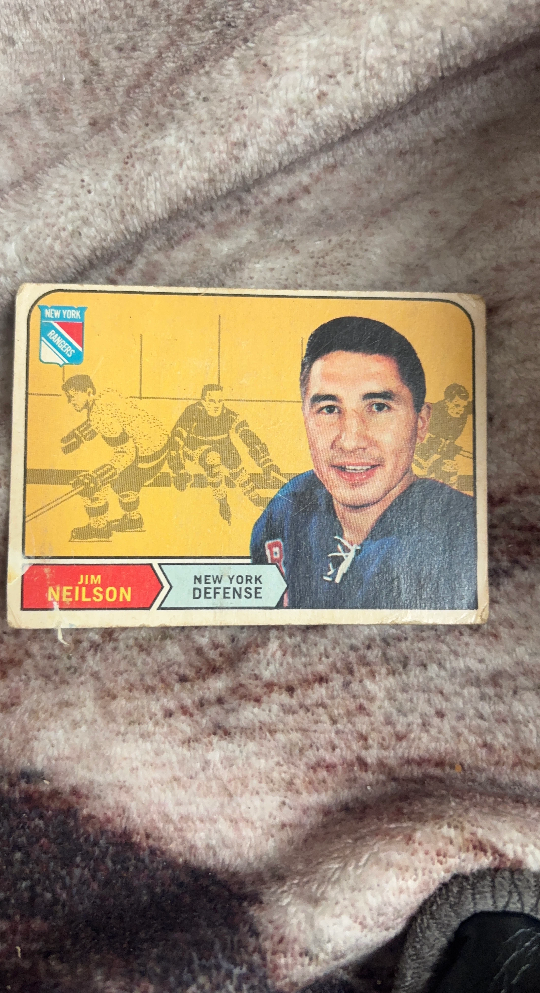 Jim Neilson New York Rangers Hockey Card