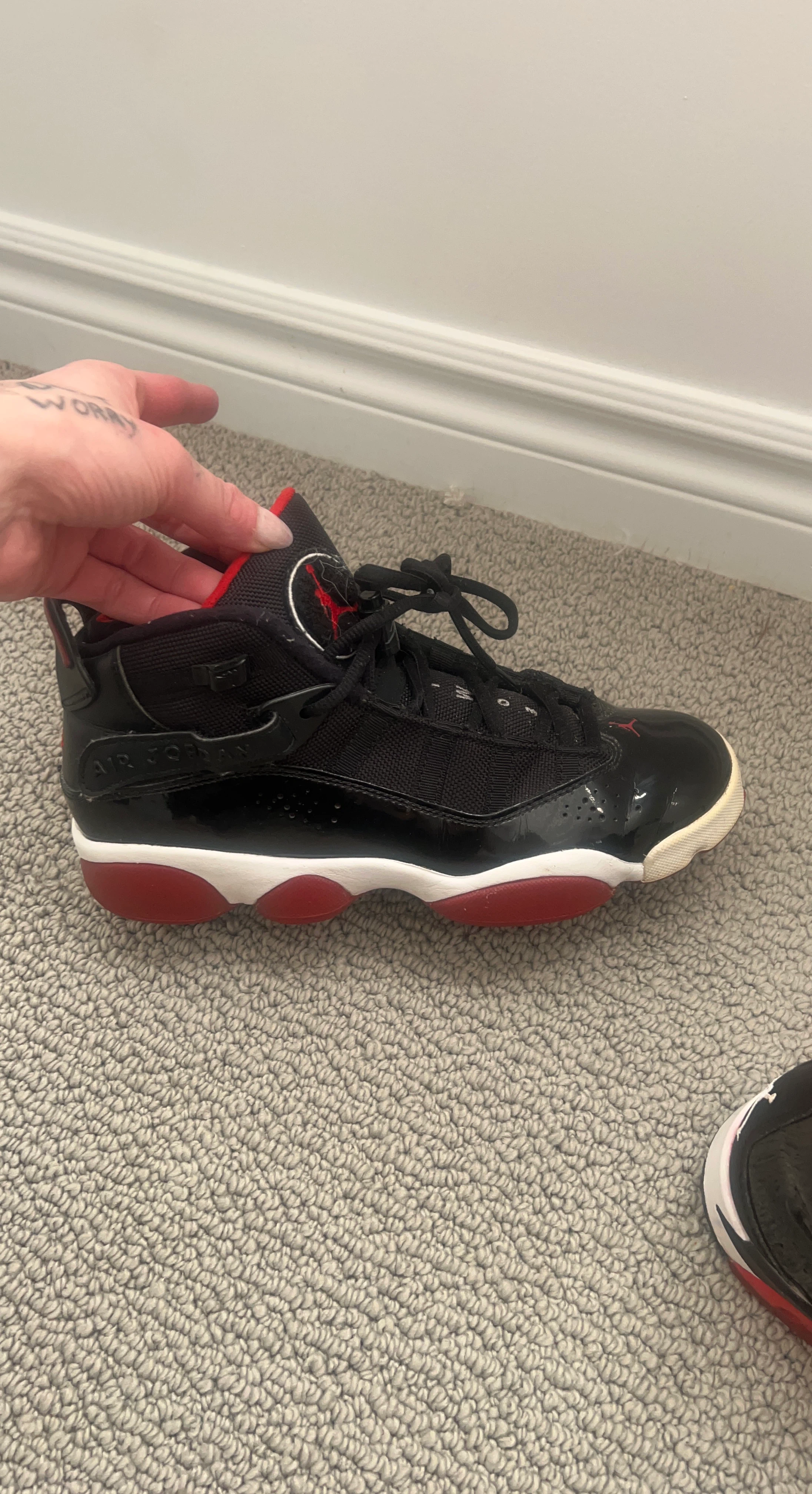Air Jordan 6 Rings Black and Red