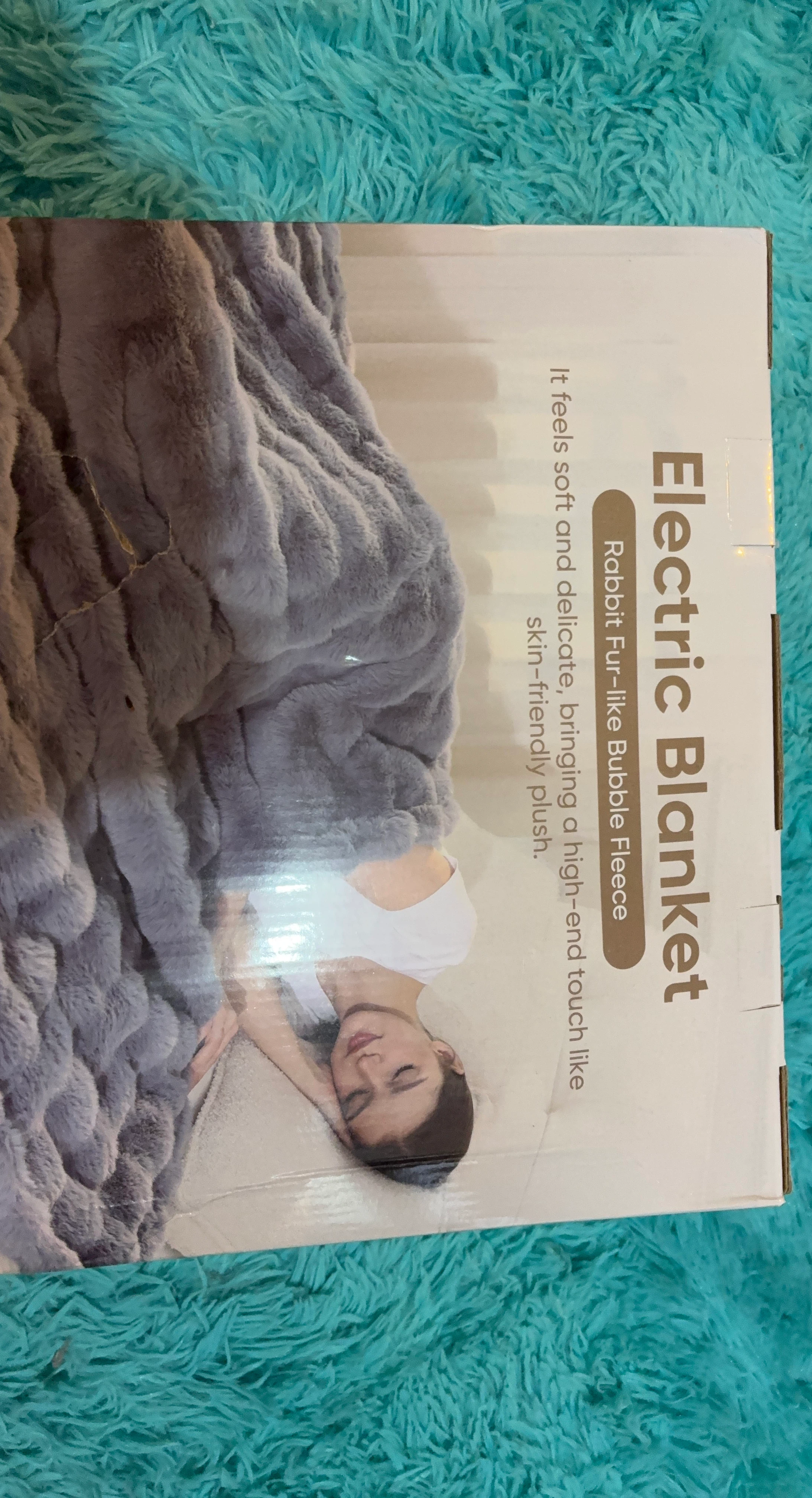 Electric Blanket - Rabbit Fur-like Bubble Fleece