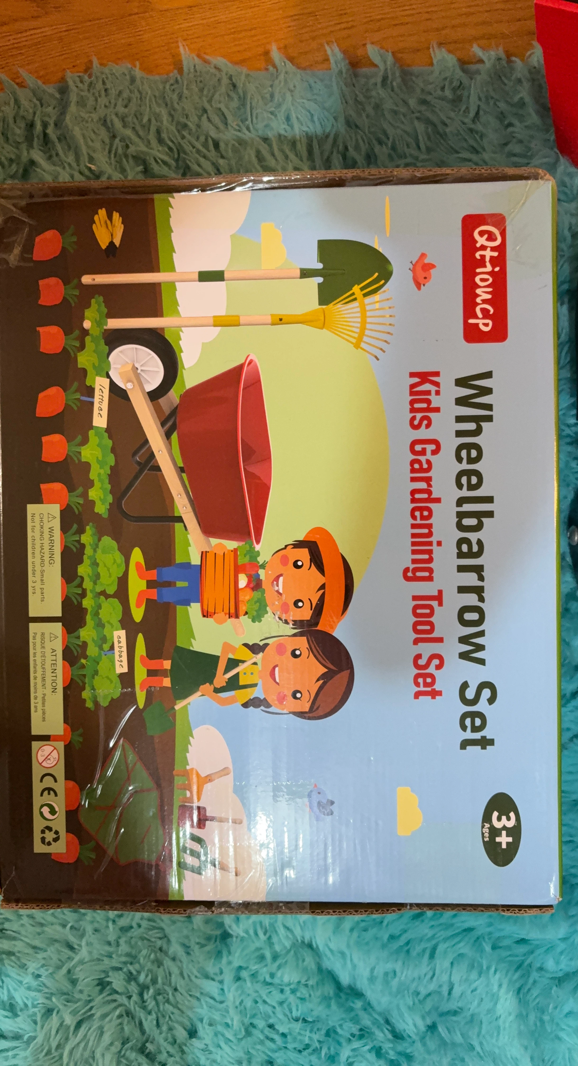 Qtioncp Wheelbarrow Set Kids Gardening Tool Set
