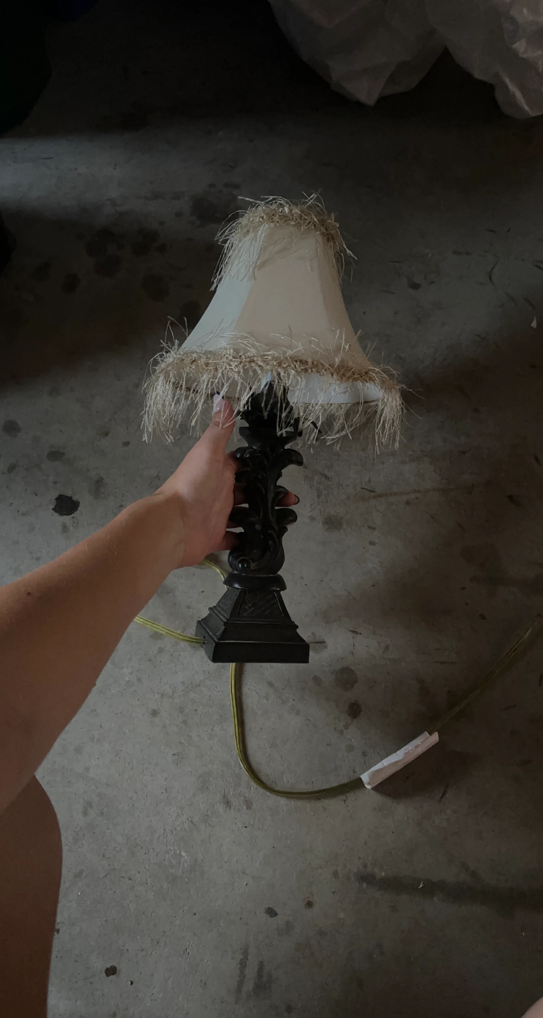 Decorative Table Lamp with Fringe
