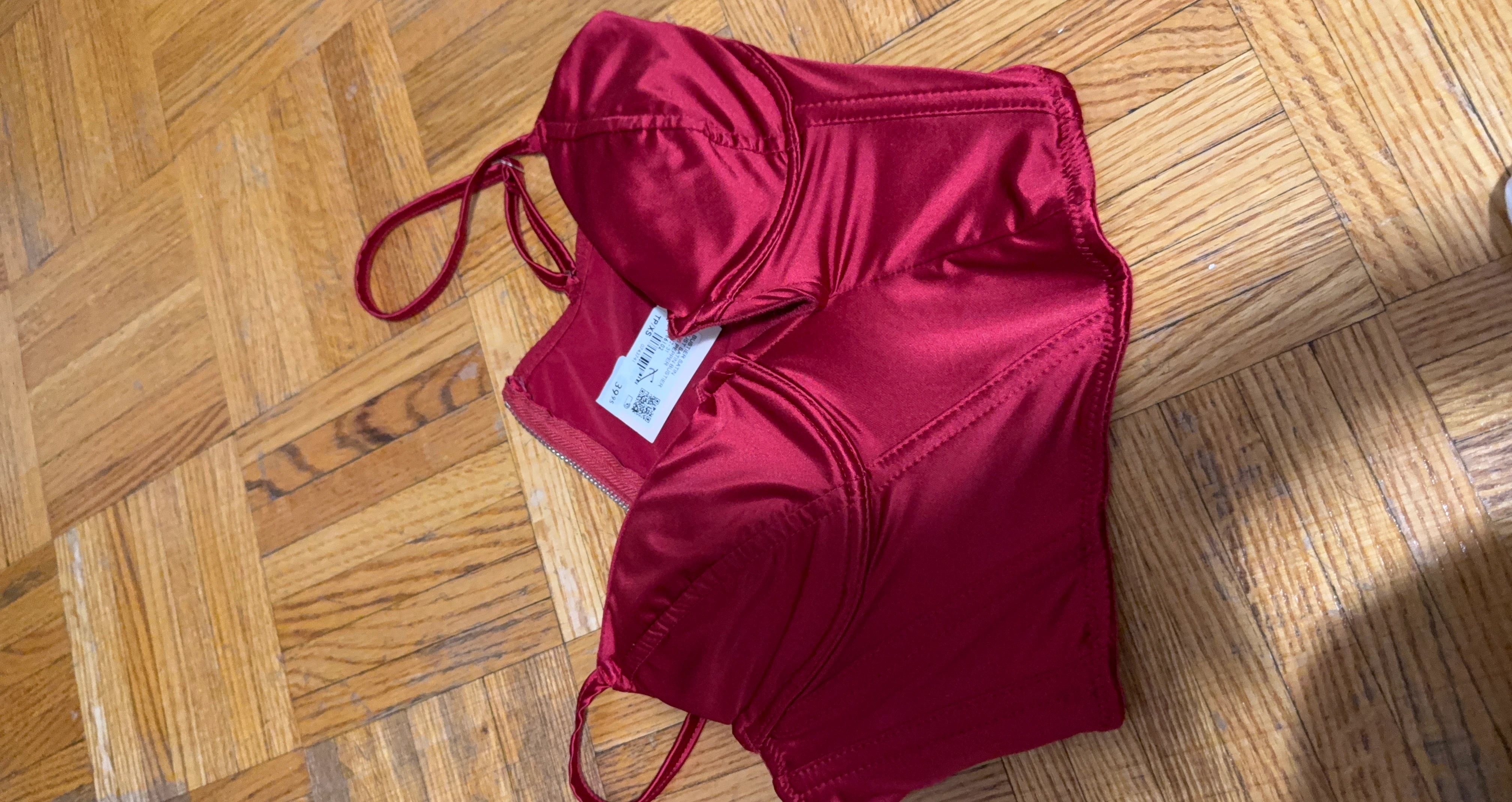 NUÉ GARAGE Red Corset Top TP/XS