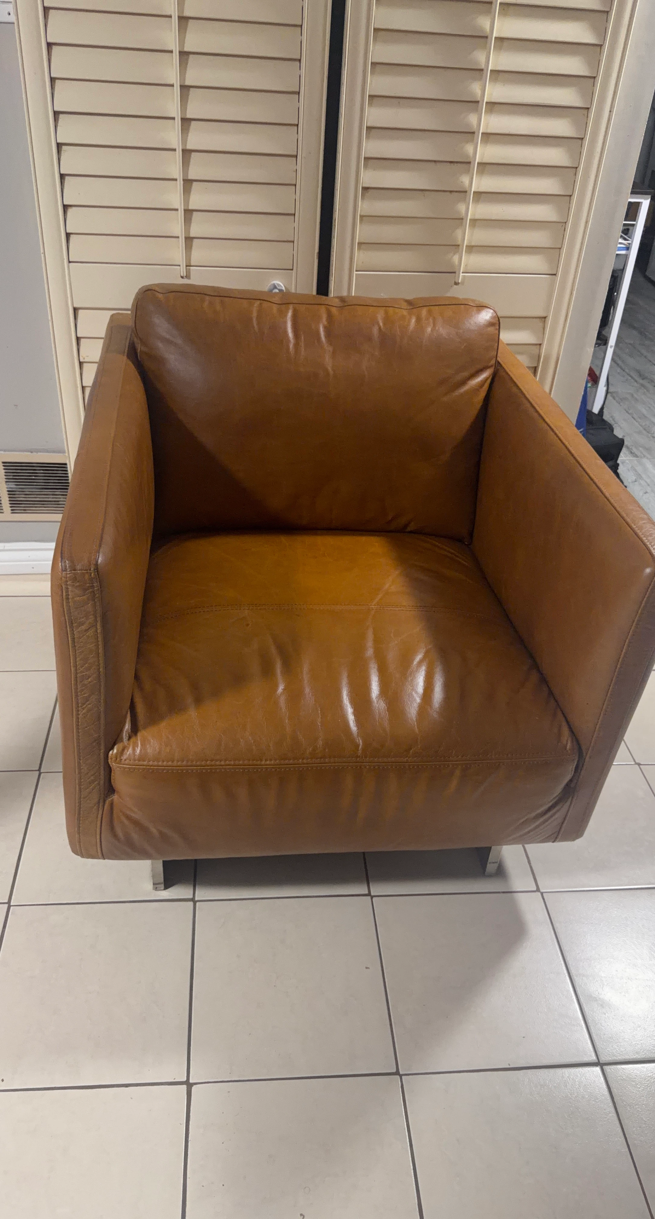 Brown Leather Armchair