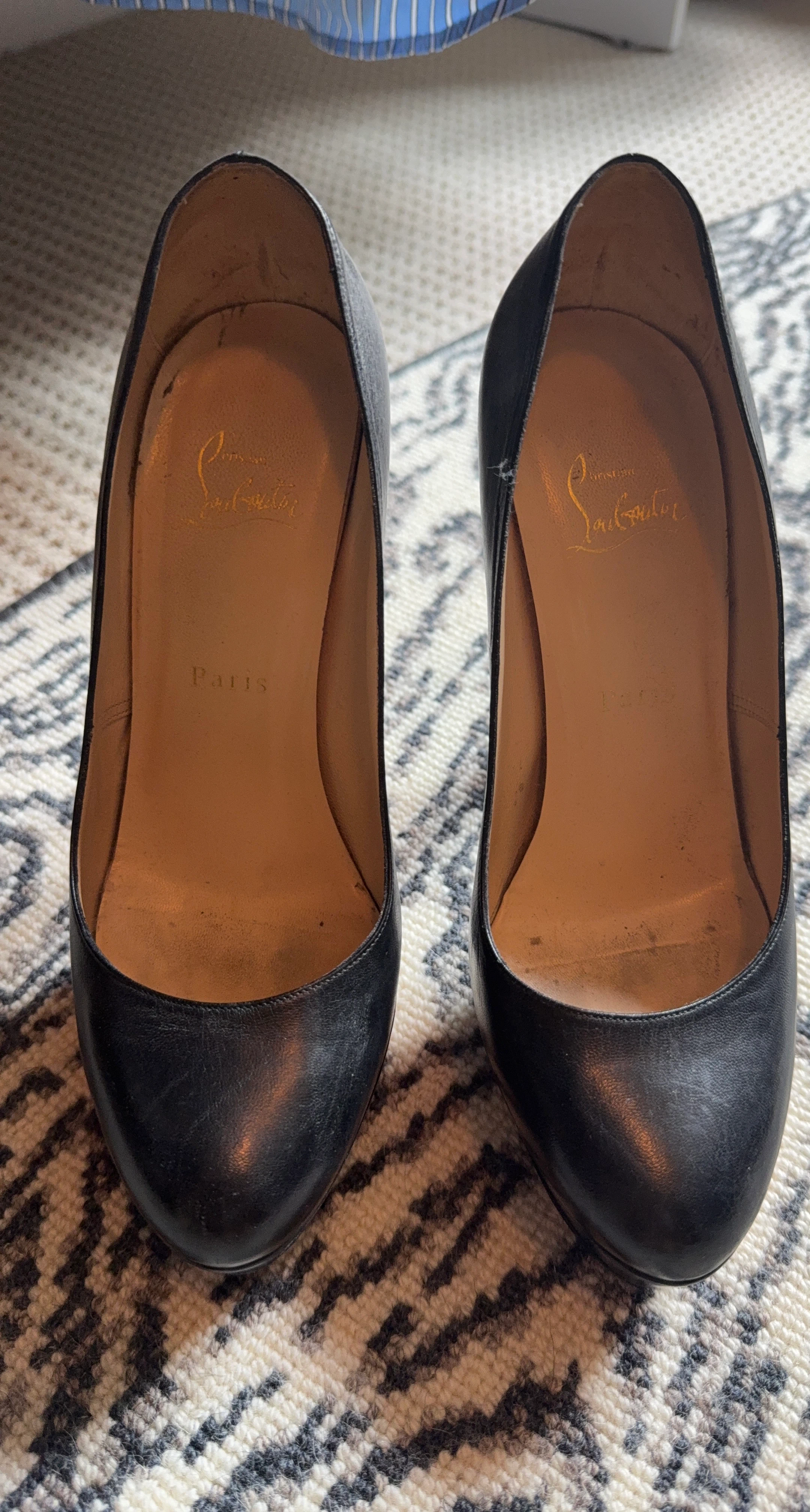 Christian Louboutin Black Leather Heels