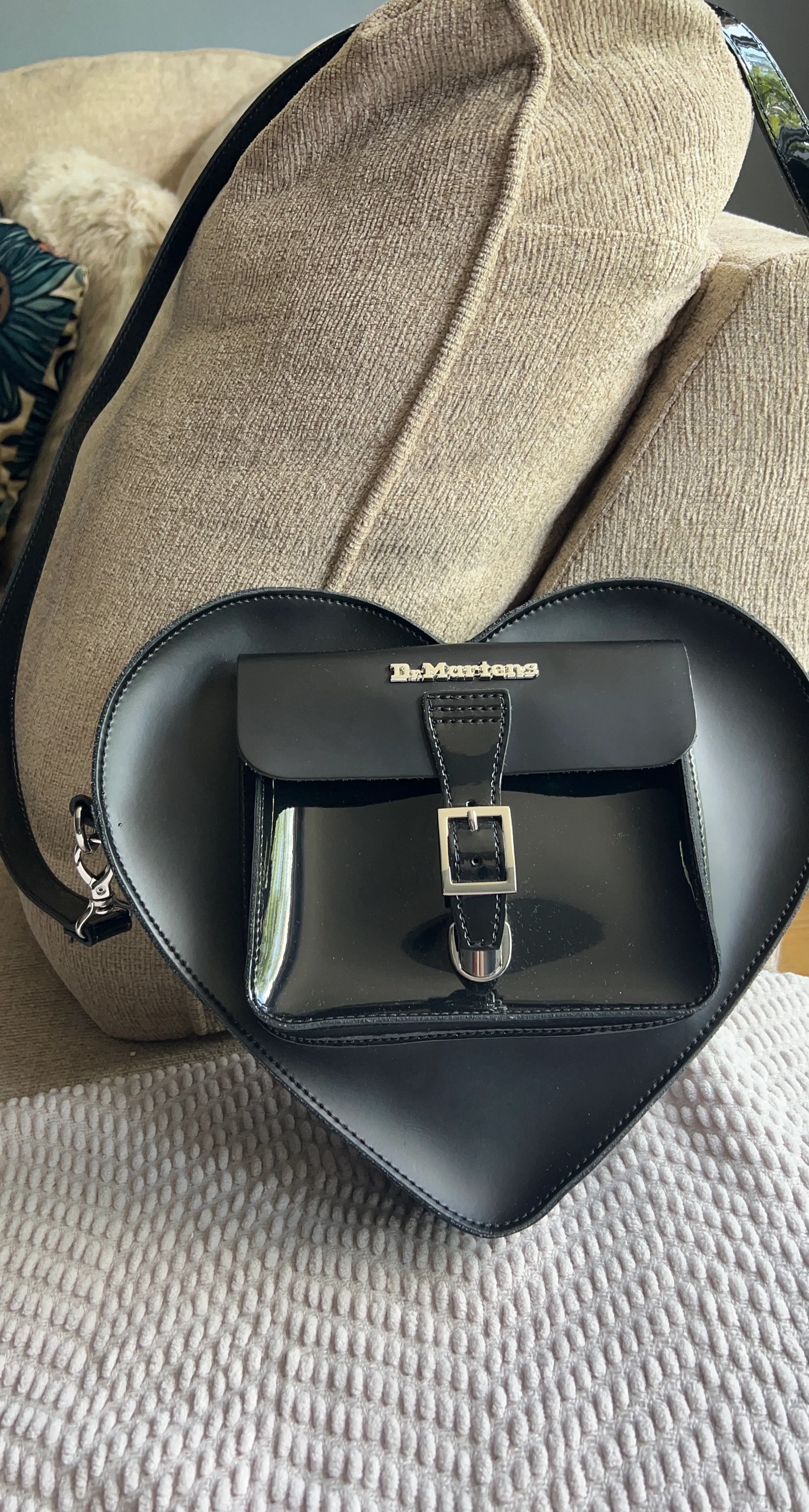Dr. Martens Black Heart Shaped Satchel Bag