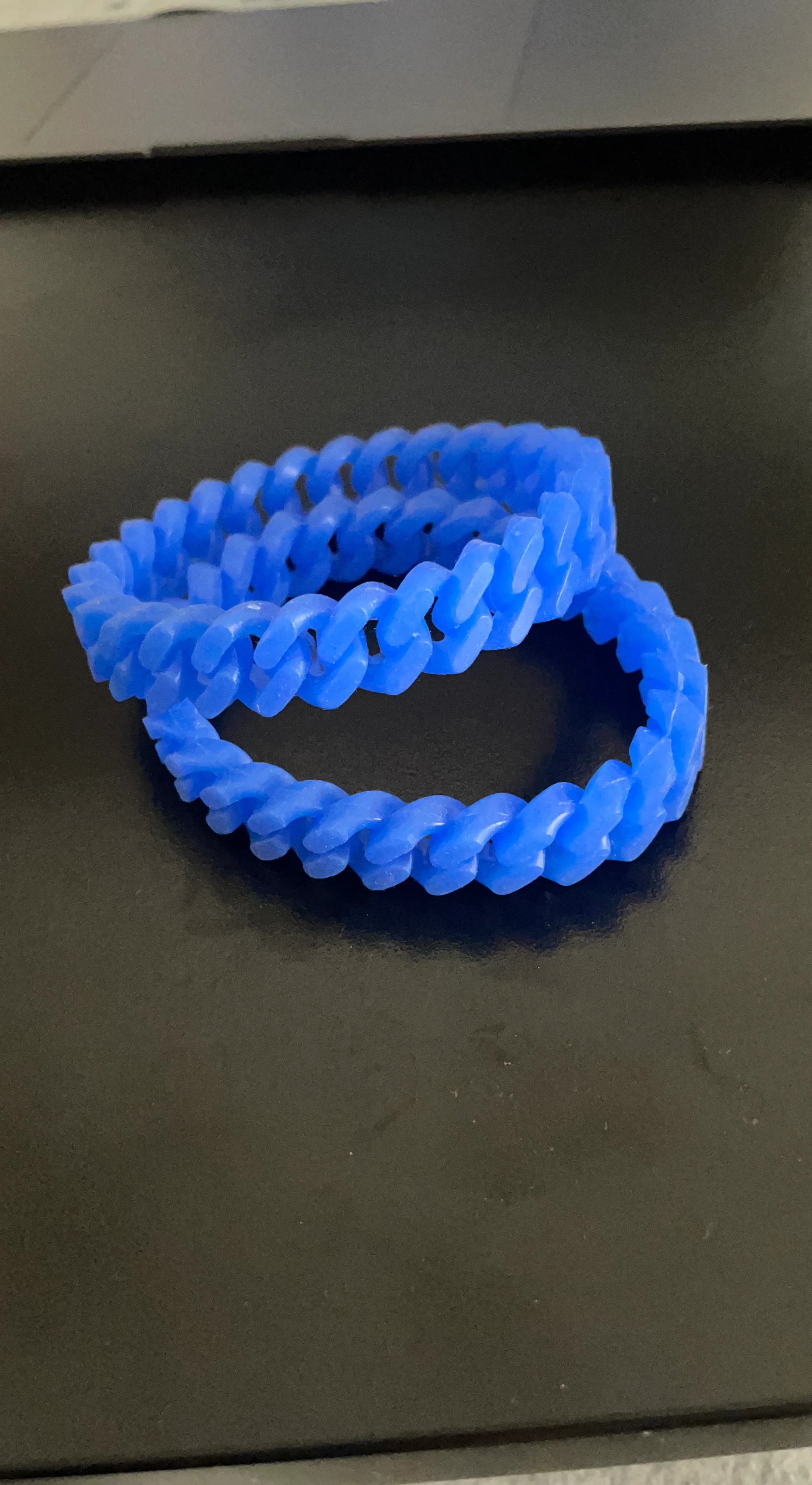 Blue Chunky Link Bracelets (2)