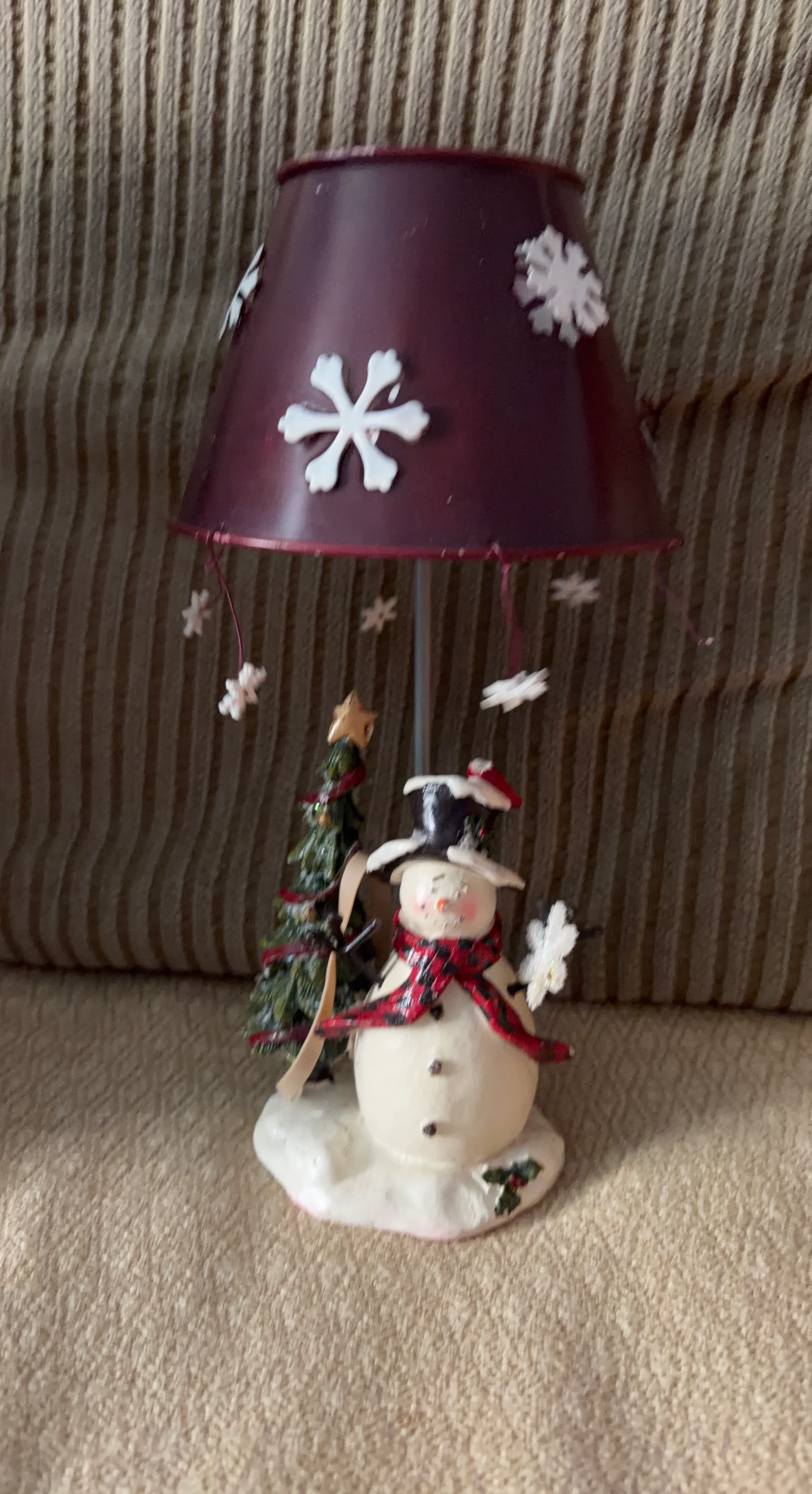 Snowman Christmas Table Lamp