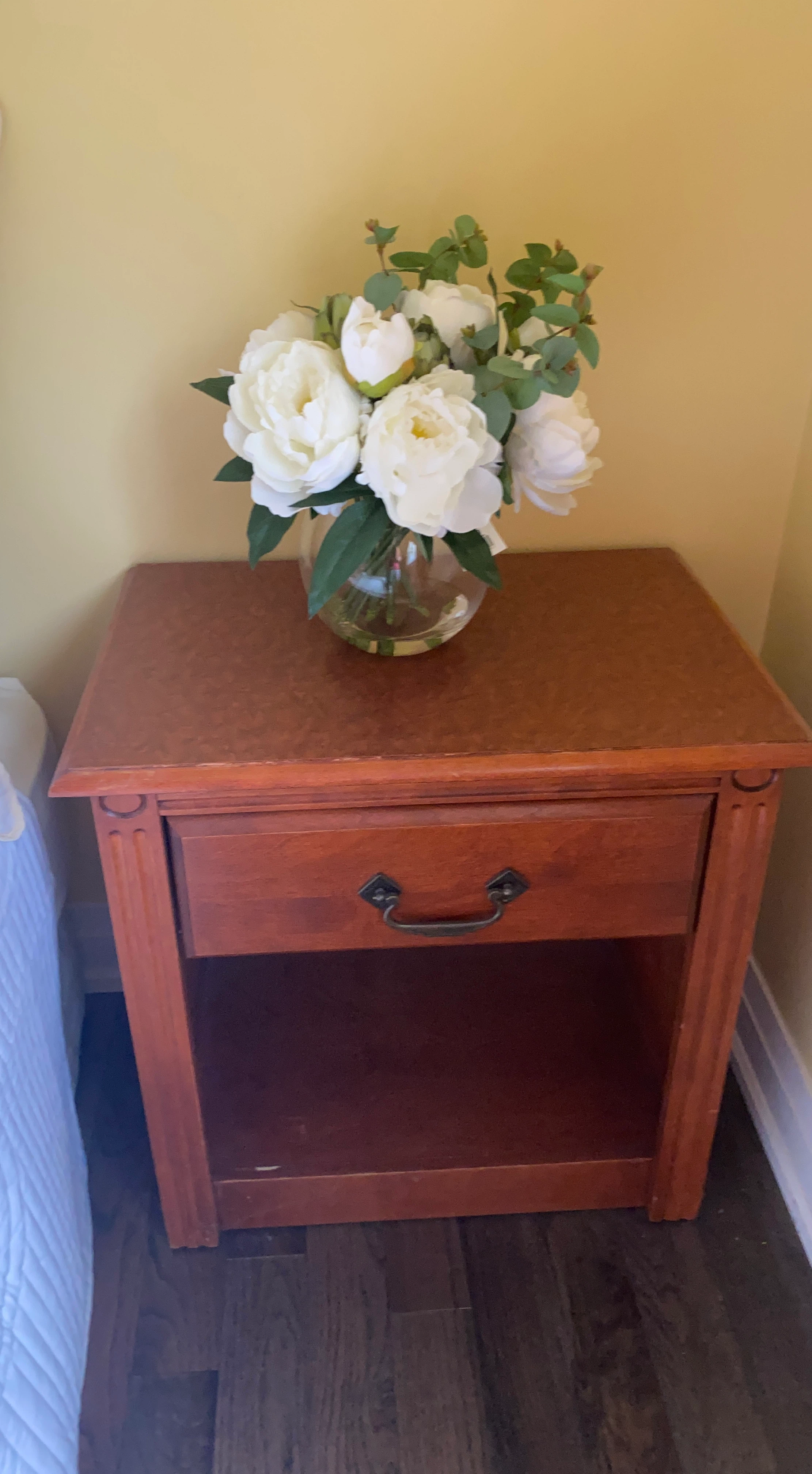 Wooden Nightstand with Drawer
