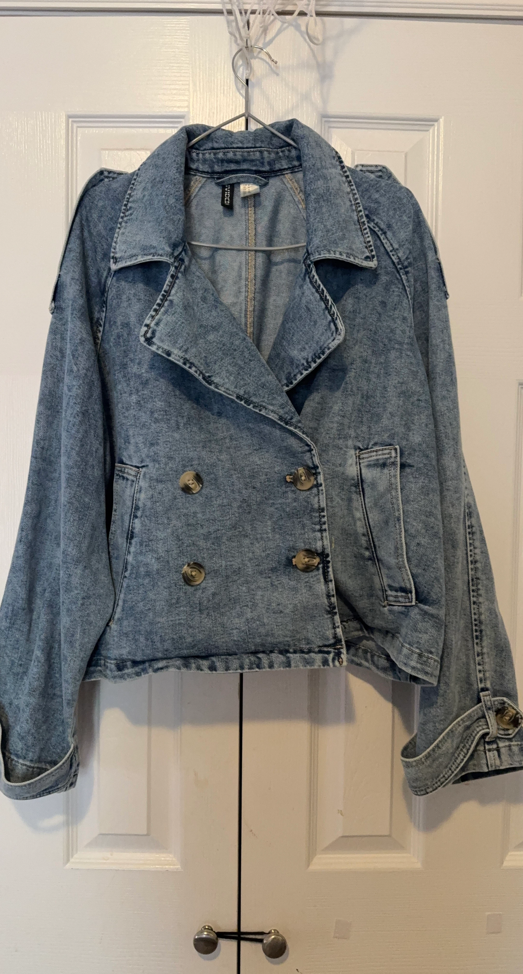 H&M Denim Double-Breasted Jacket