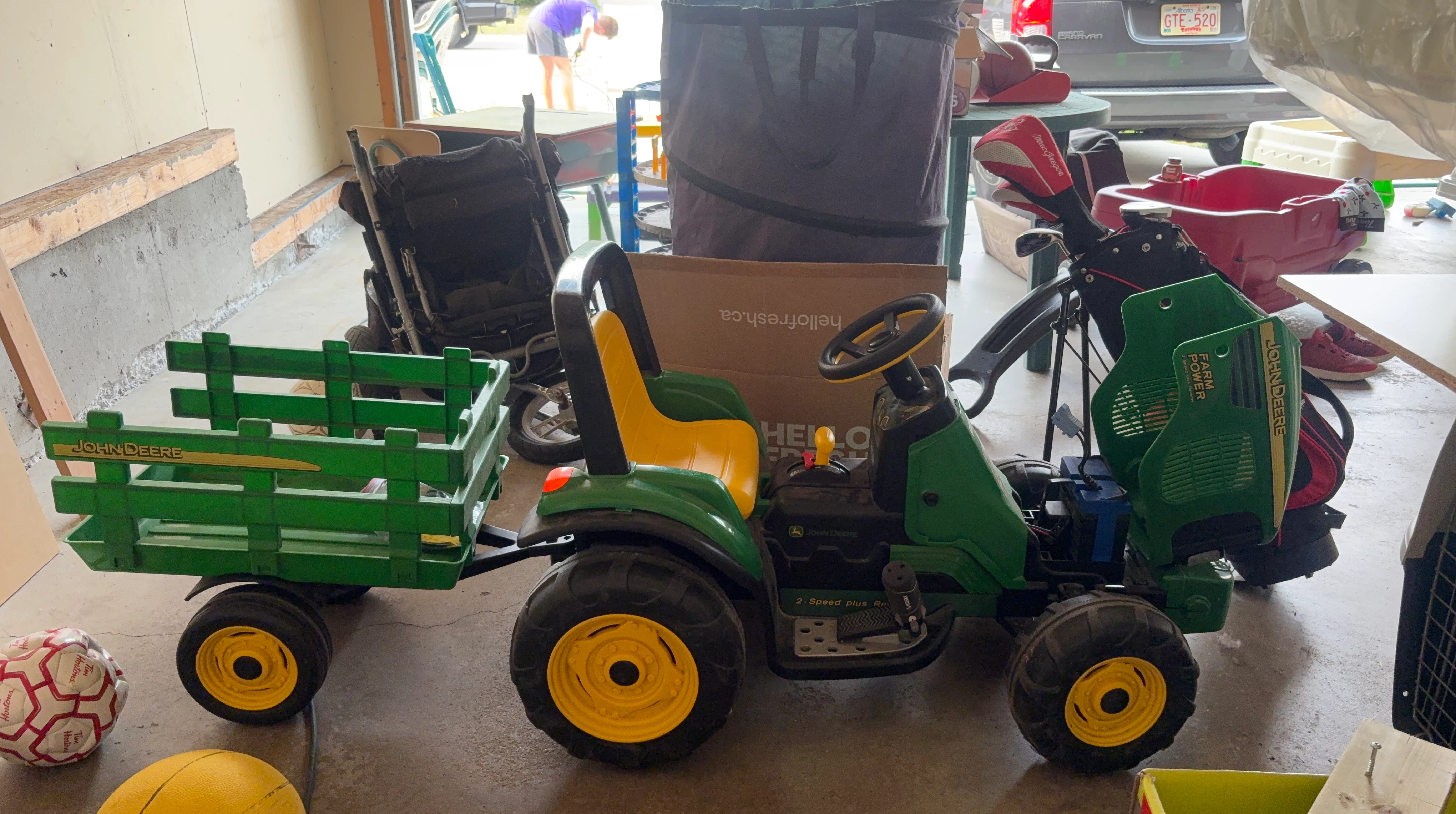 John Deere Kids Ride-On Tractor with Trailer