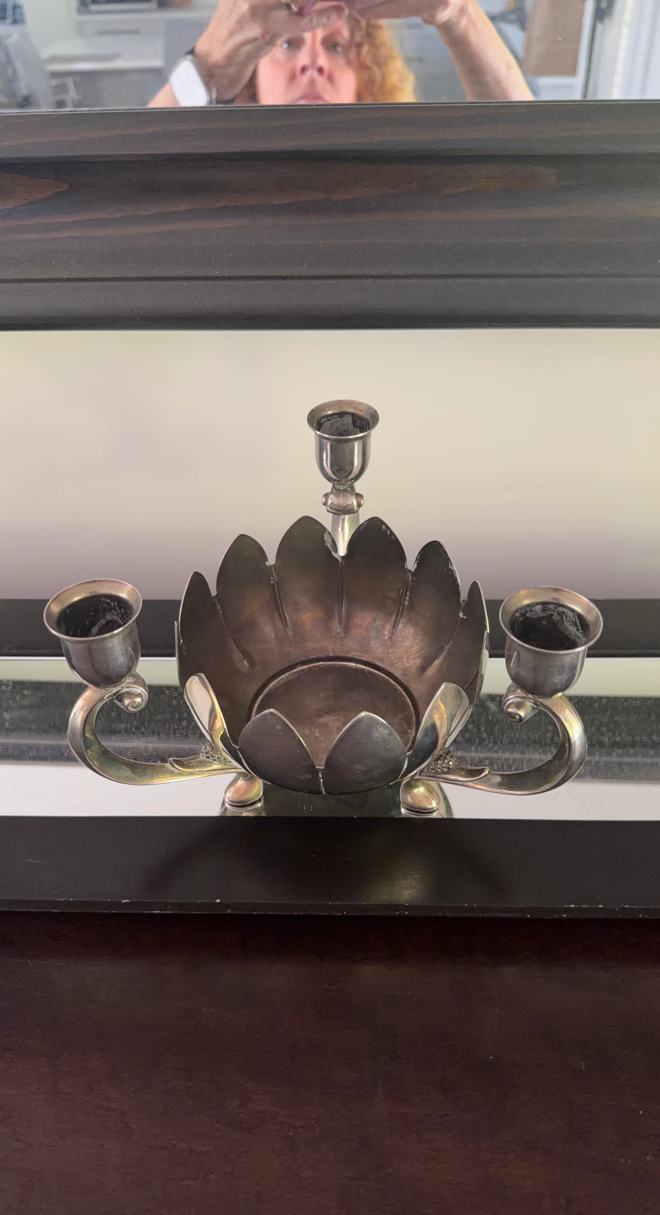 Silver Candlestick Holder