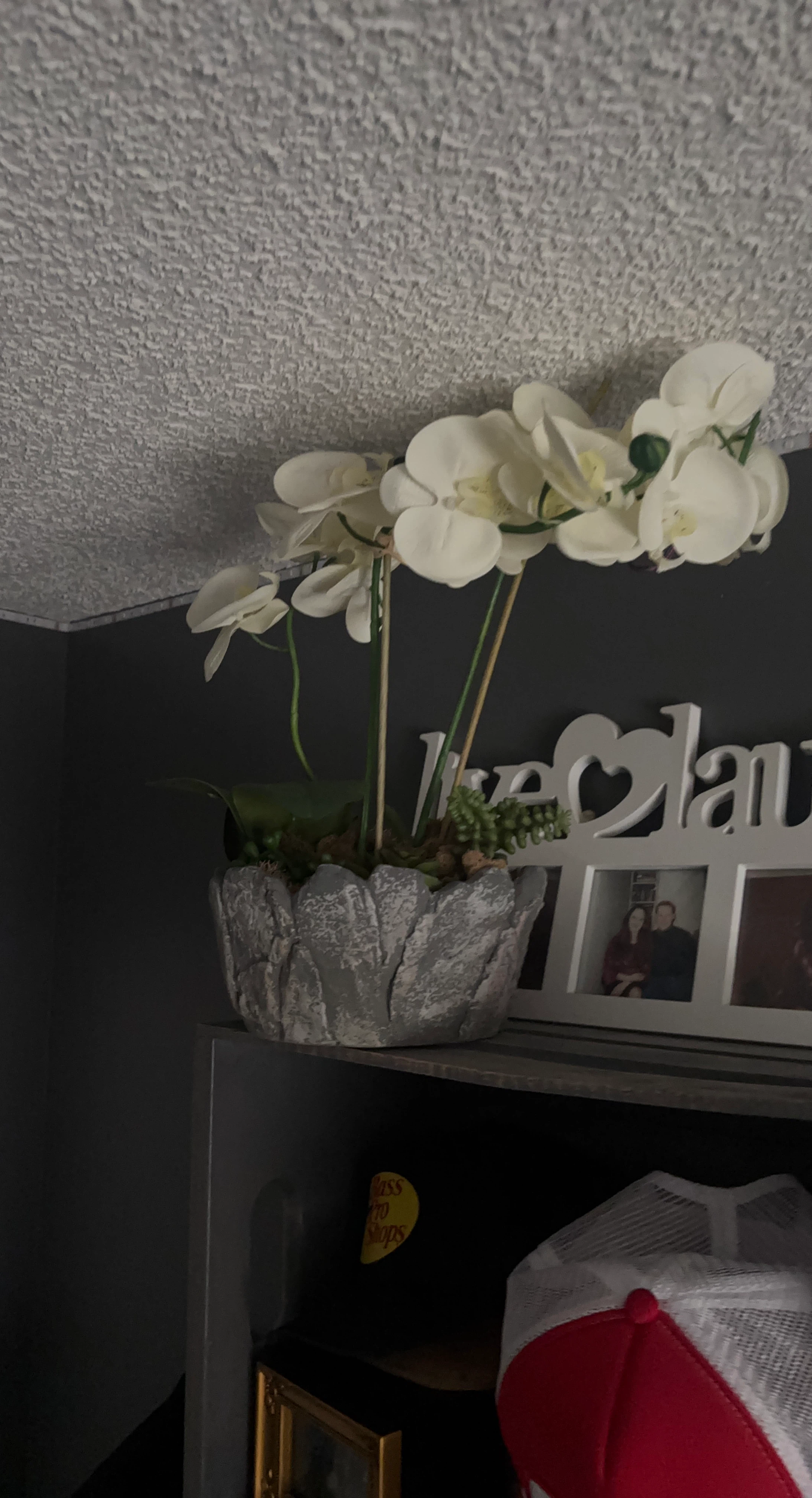 Artificial White Orchid Plant in Pot