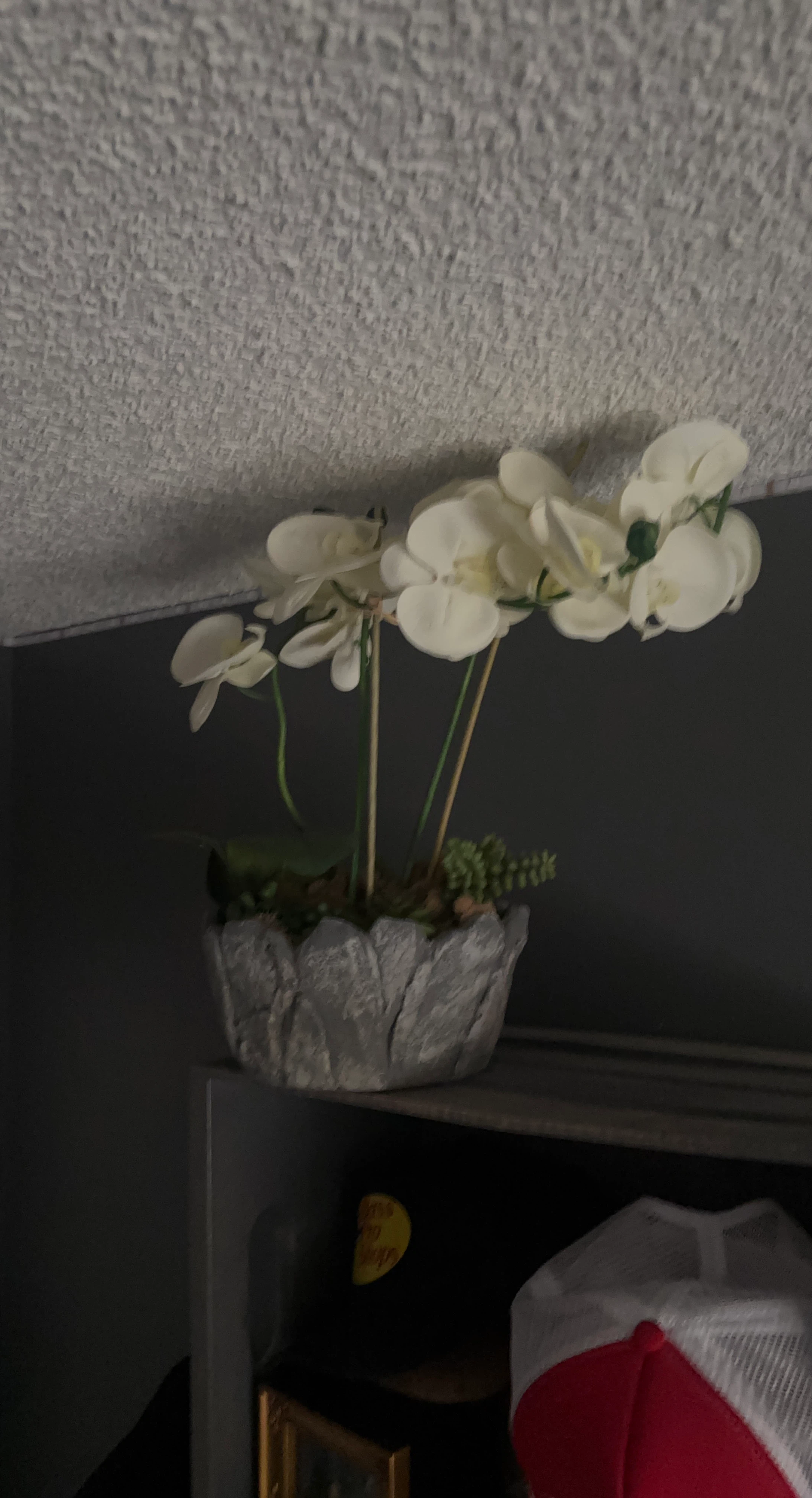 Artificial White Orchid Plant in Pot