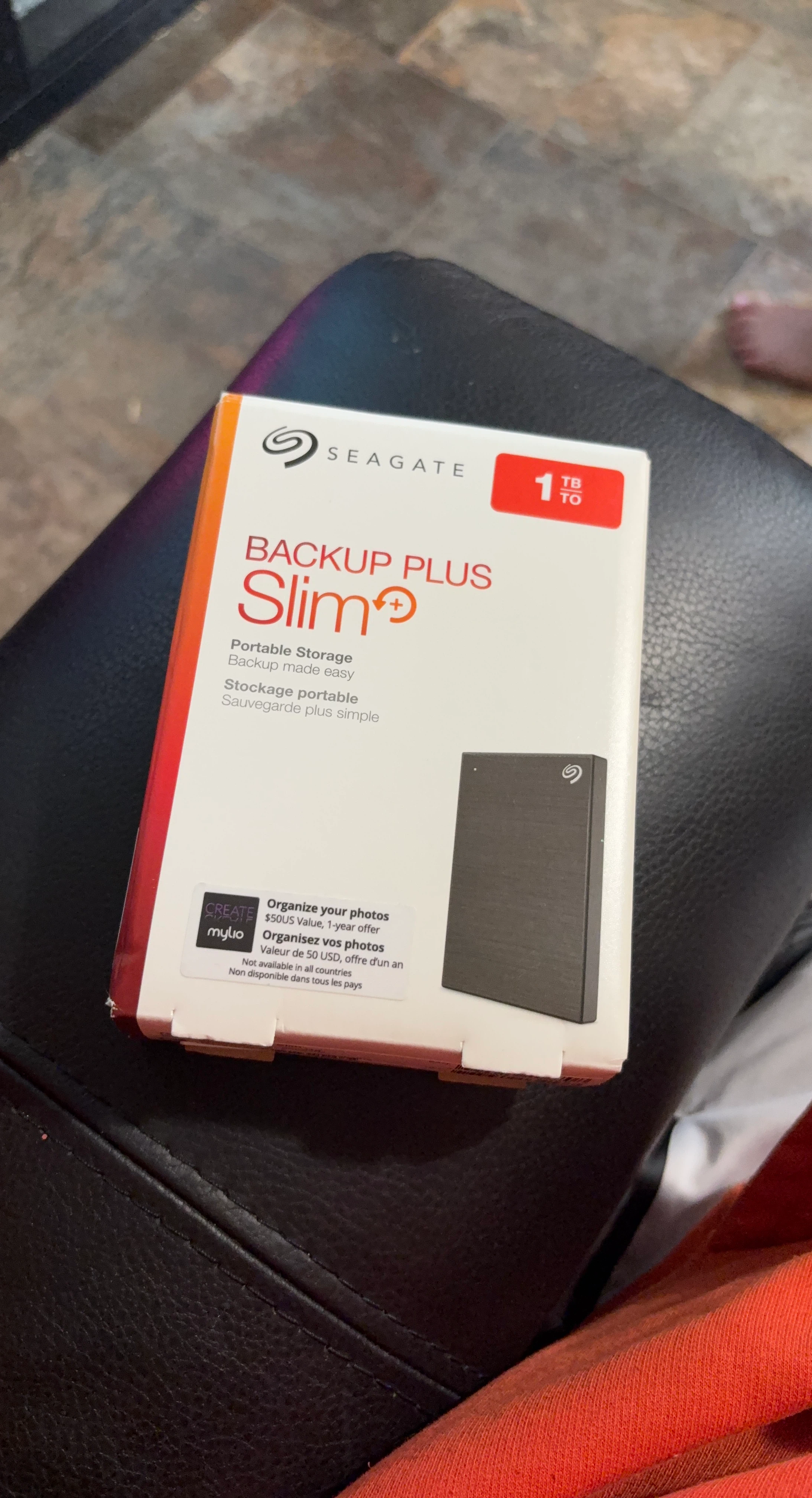 Seagate Backup Plus Slim 1TB Portable External Hard Drive